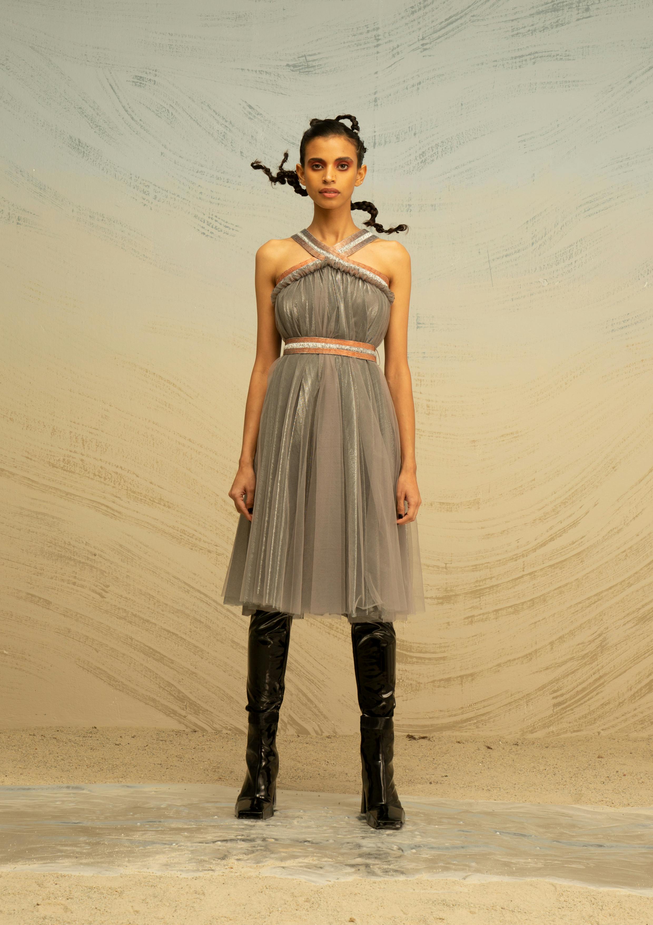 Tulle and Lurex Midi Dress, a product by AKHL
