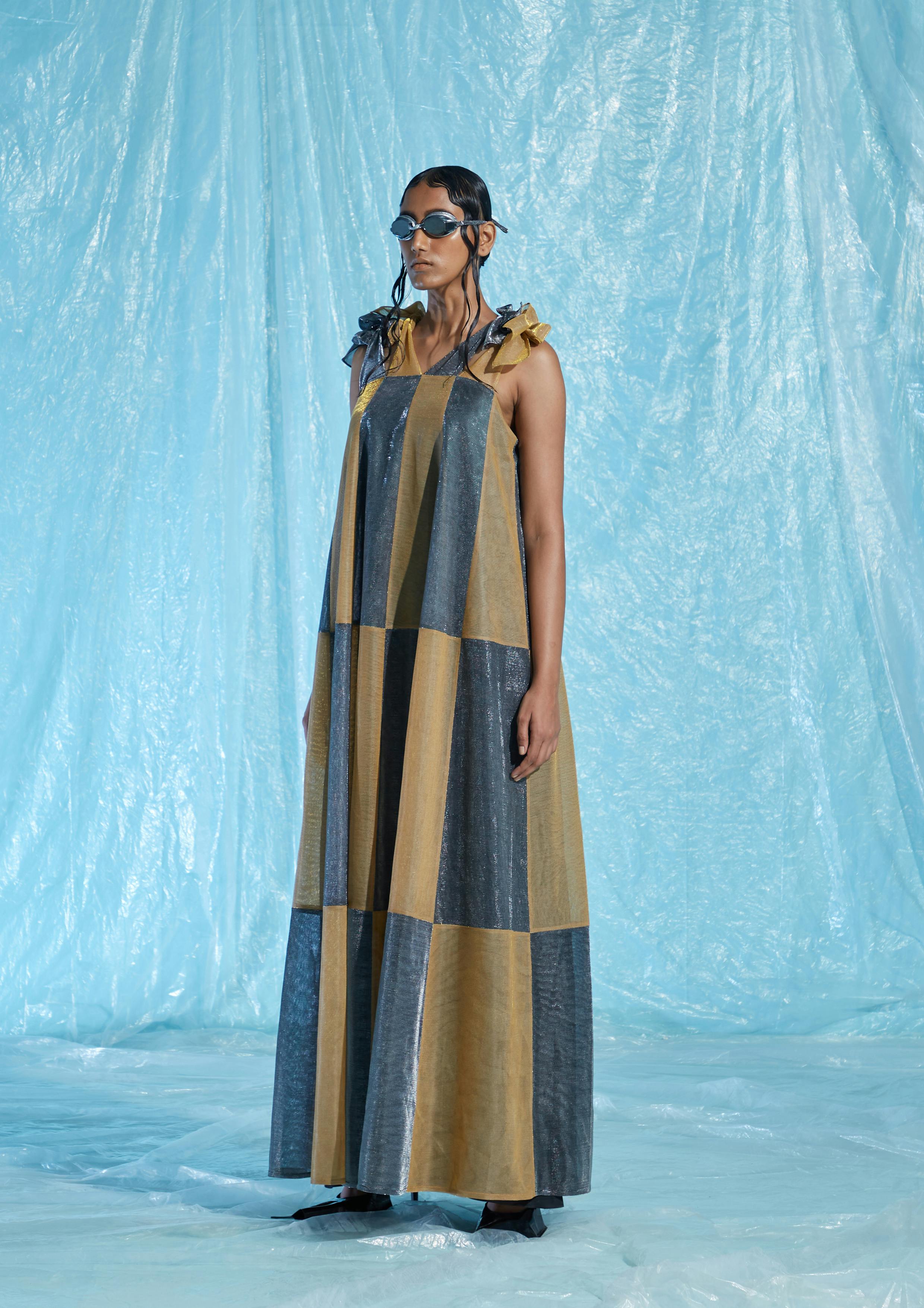Metallic Color Blocking Dress, a product by AKHL