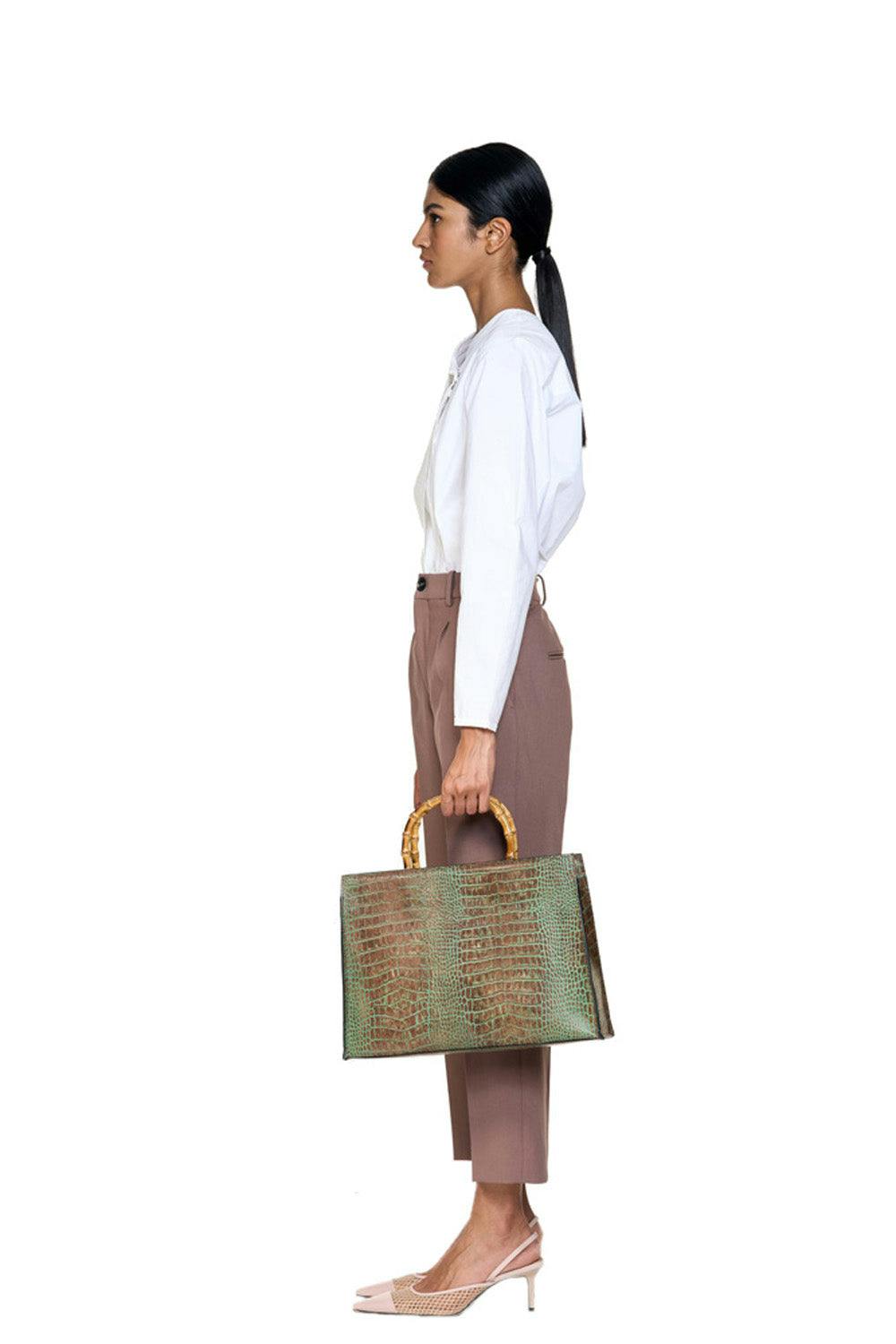 Thumbnail preview #2 for Bamboo Tote Rare Green