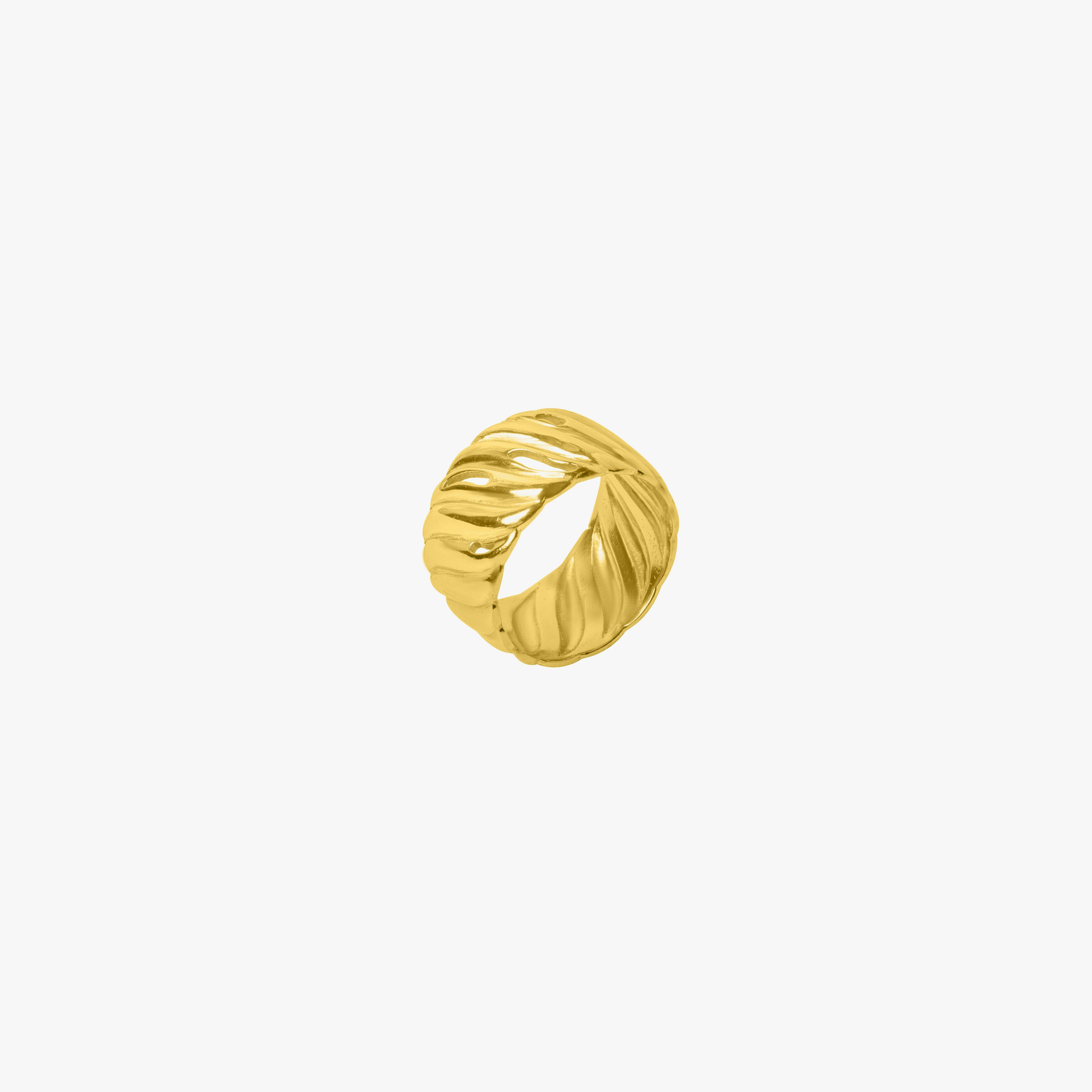 Thumbnail preview #1 for SWAY RING - GOLD TONE