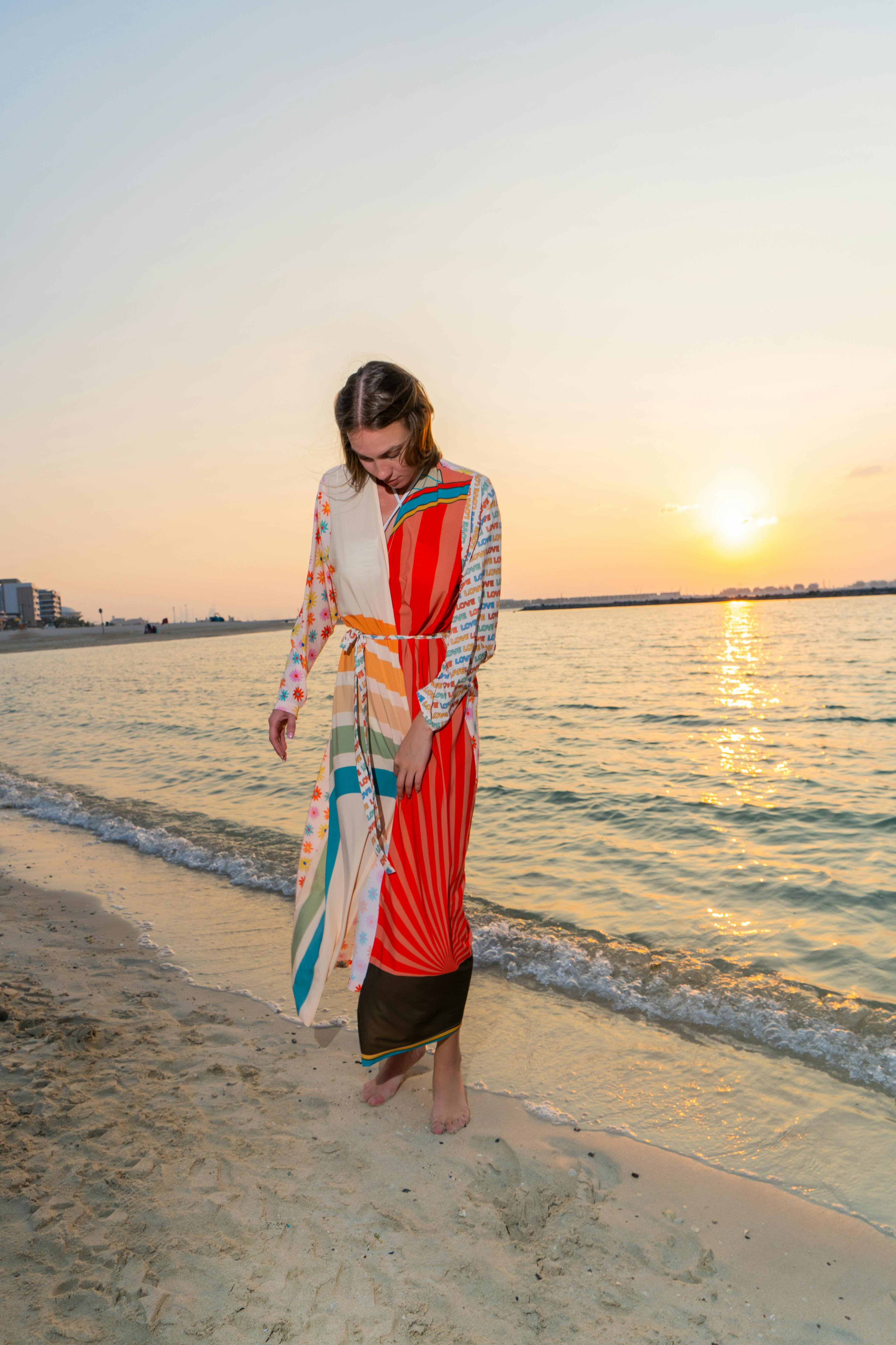 Thumbnail preview #2 for Shore Long Kimono - Multicolour