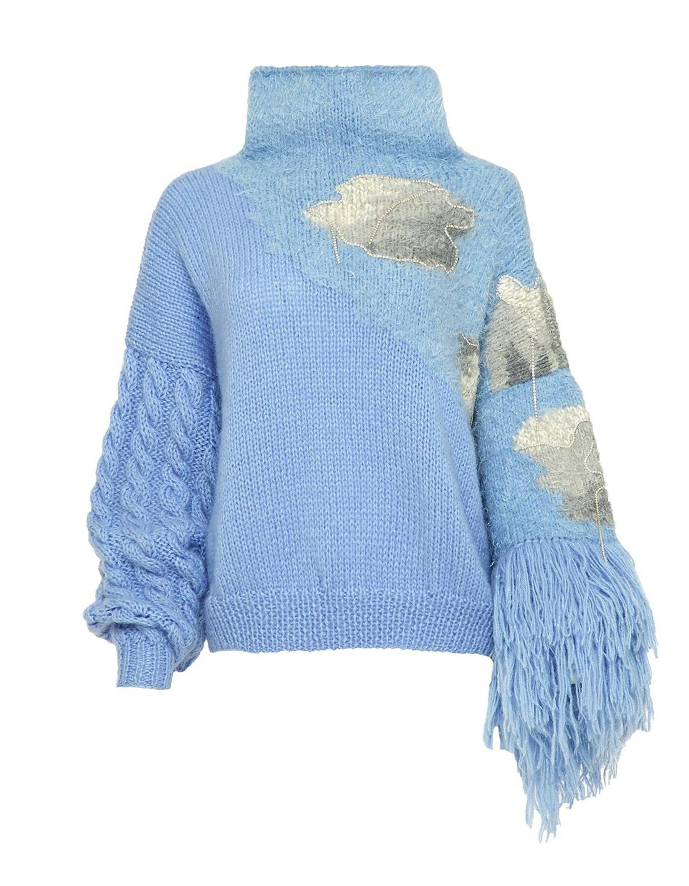 Knitted Blue Sweater, a product by BLIKVANGER