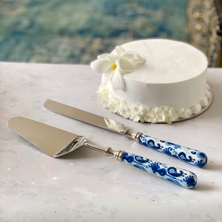 Cake Server & Knife Duo - Bali Boho, a product by Faaya Gifting