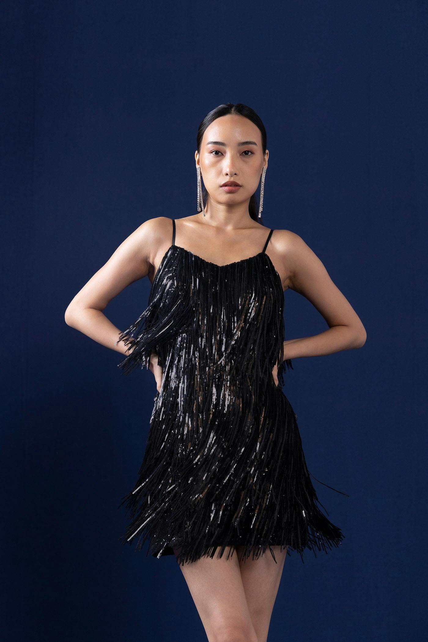 Marilyn Black Fringe Dress, a product by Rae 