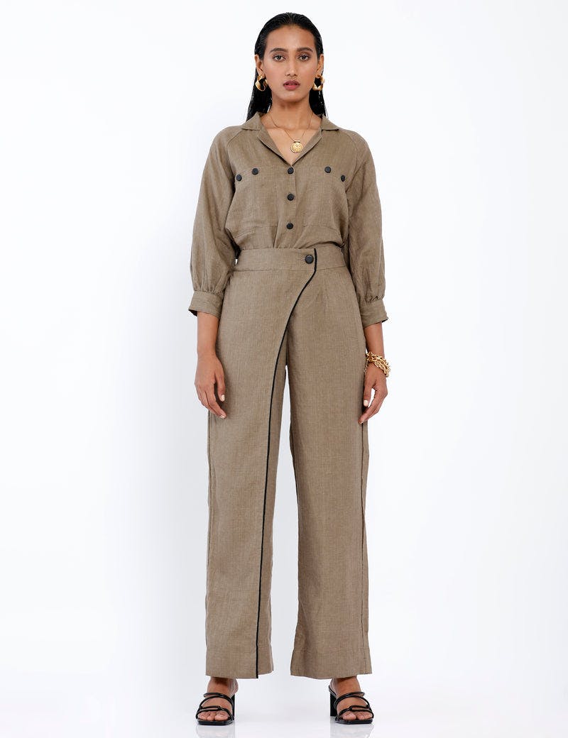 TESSA TROUSER - KHAKI, a product by Son of a Noble