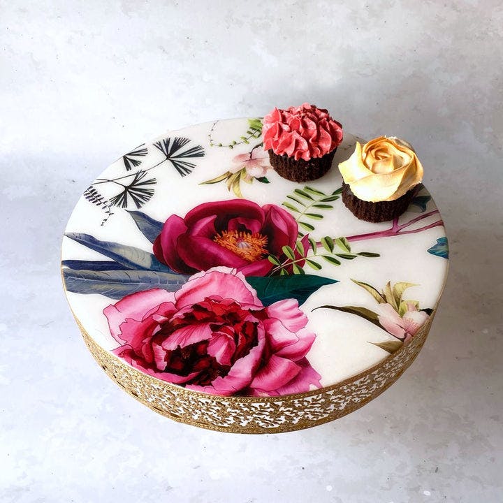 Cake Stand - Tudor Blooms, a product by Faaya Gifting