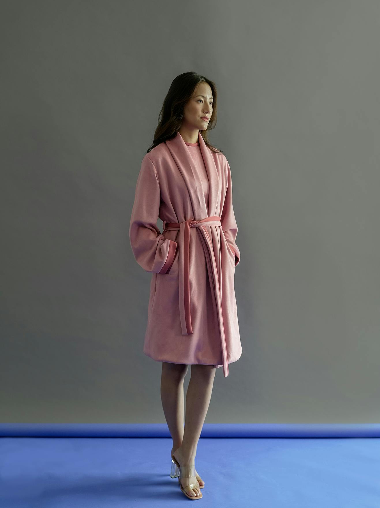 Blush pink coat , a product by Kritika Madan