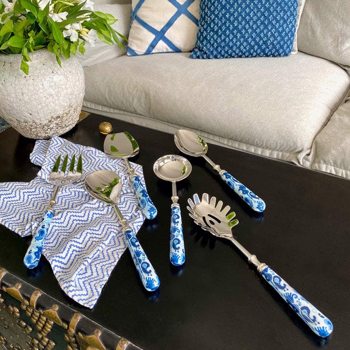 Serving Spoons, Set Of 6 - Bali Boho, a product by Faaya Gifting