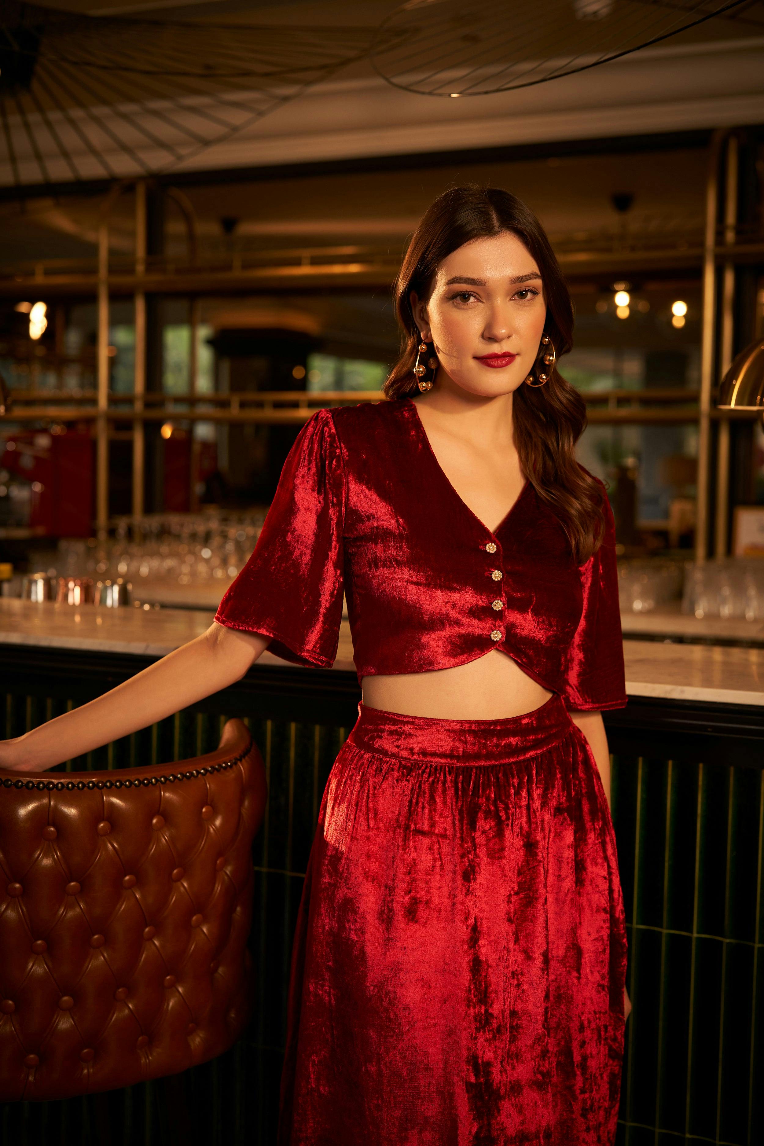 BELLA VELVET CROP TOP, a product by Anar