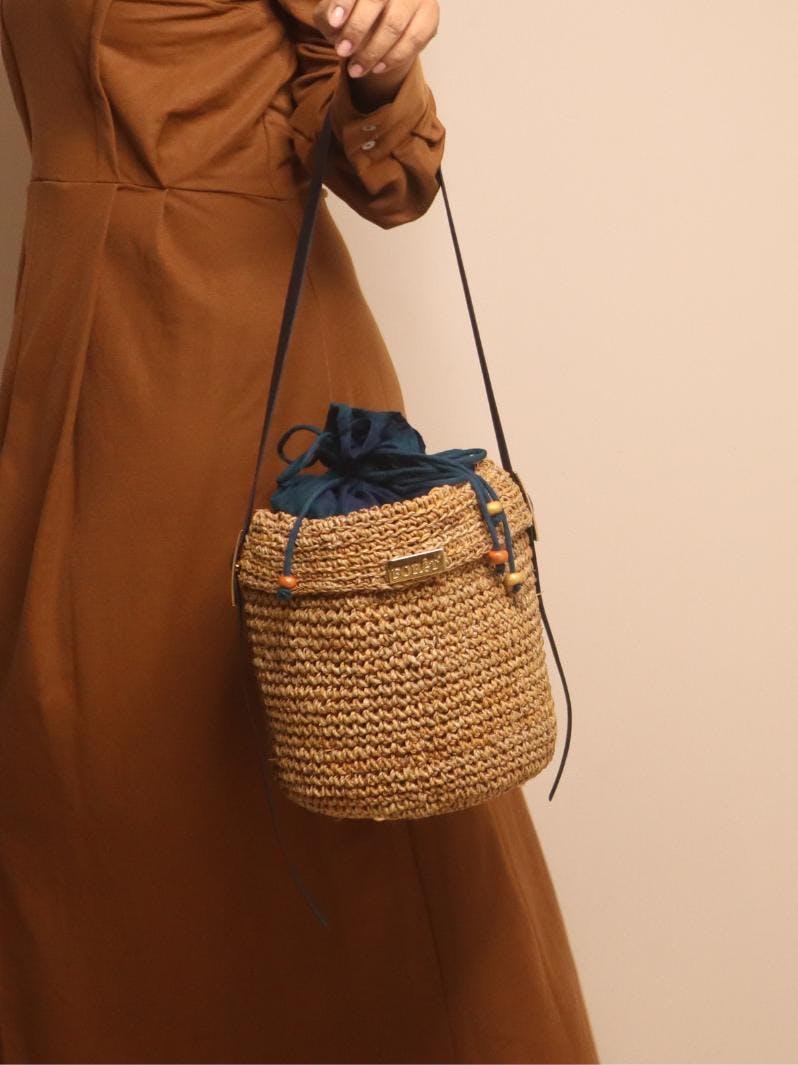 Brunnera Banana Fiber and Cork Bucket Bag, a product by FOReT®