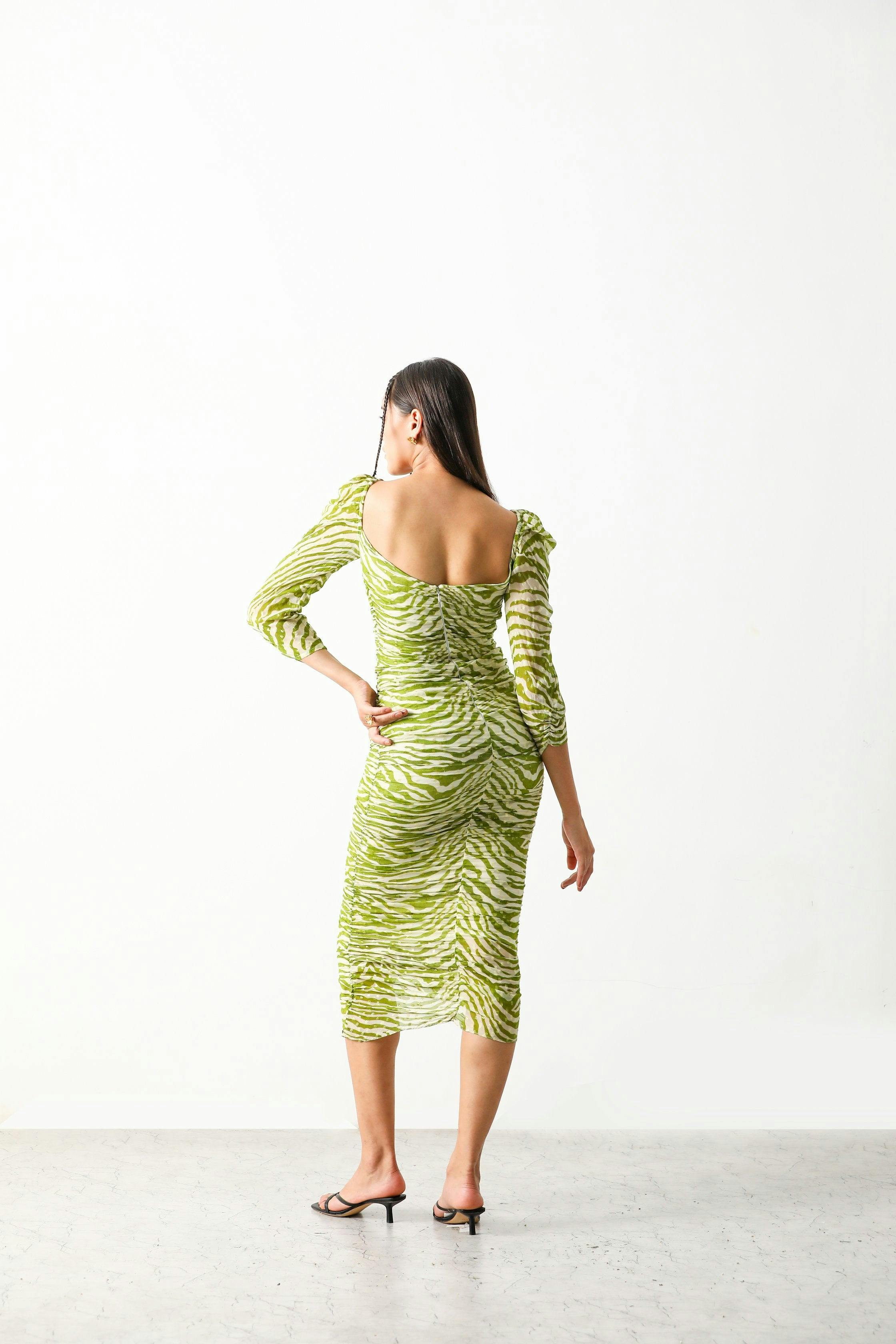 Thumbnail preview #1 for Sander Ruched Midi Dress