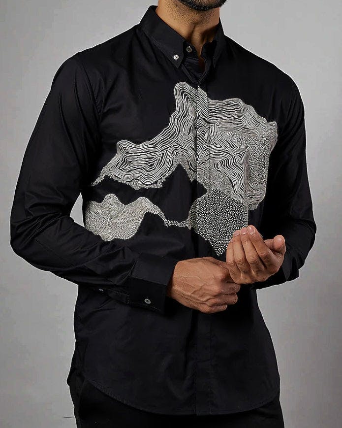 Cloud Embroidered Shirt, a product by Country Made