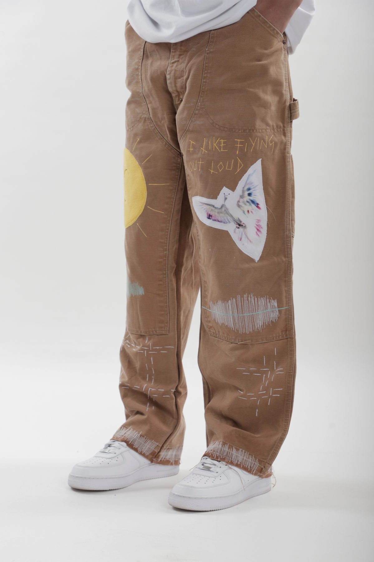 Thumbnail preview #1 for Earthtone Brown Upcycled Denims