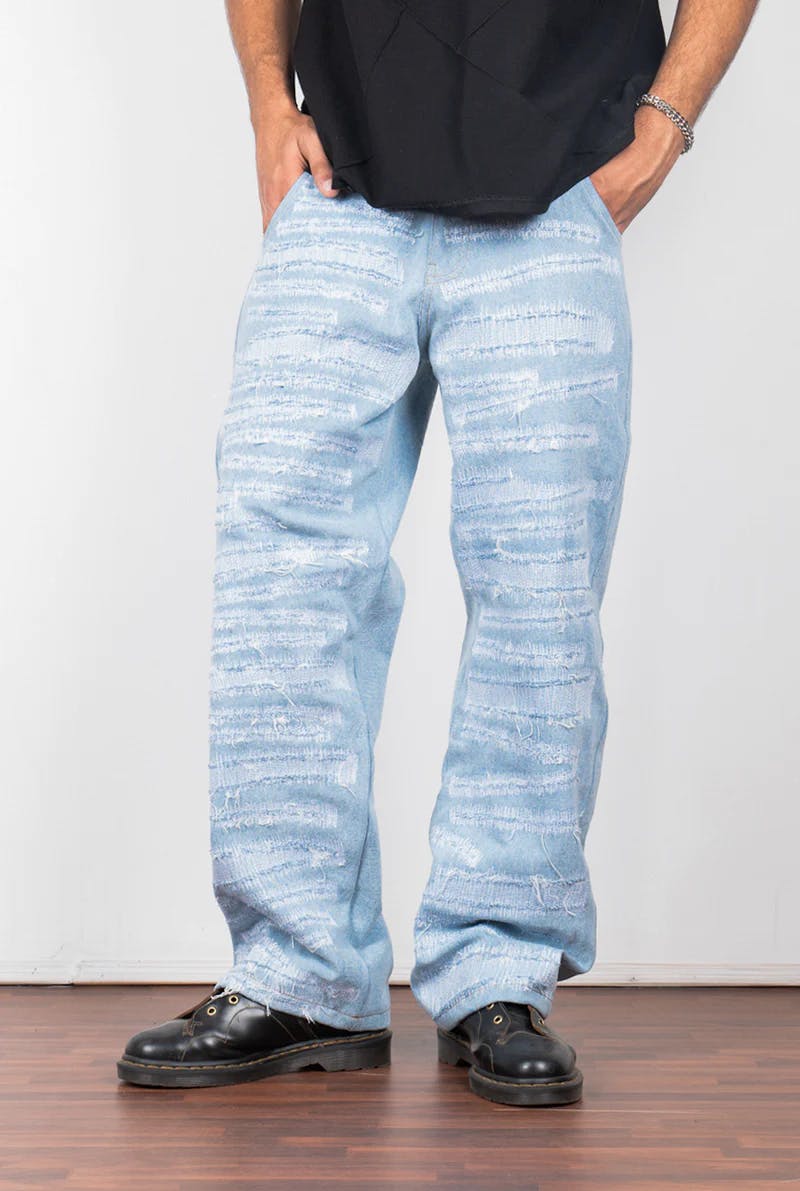 Thumbnail preview #0 for Distressed Blue Denim
