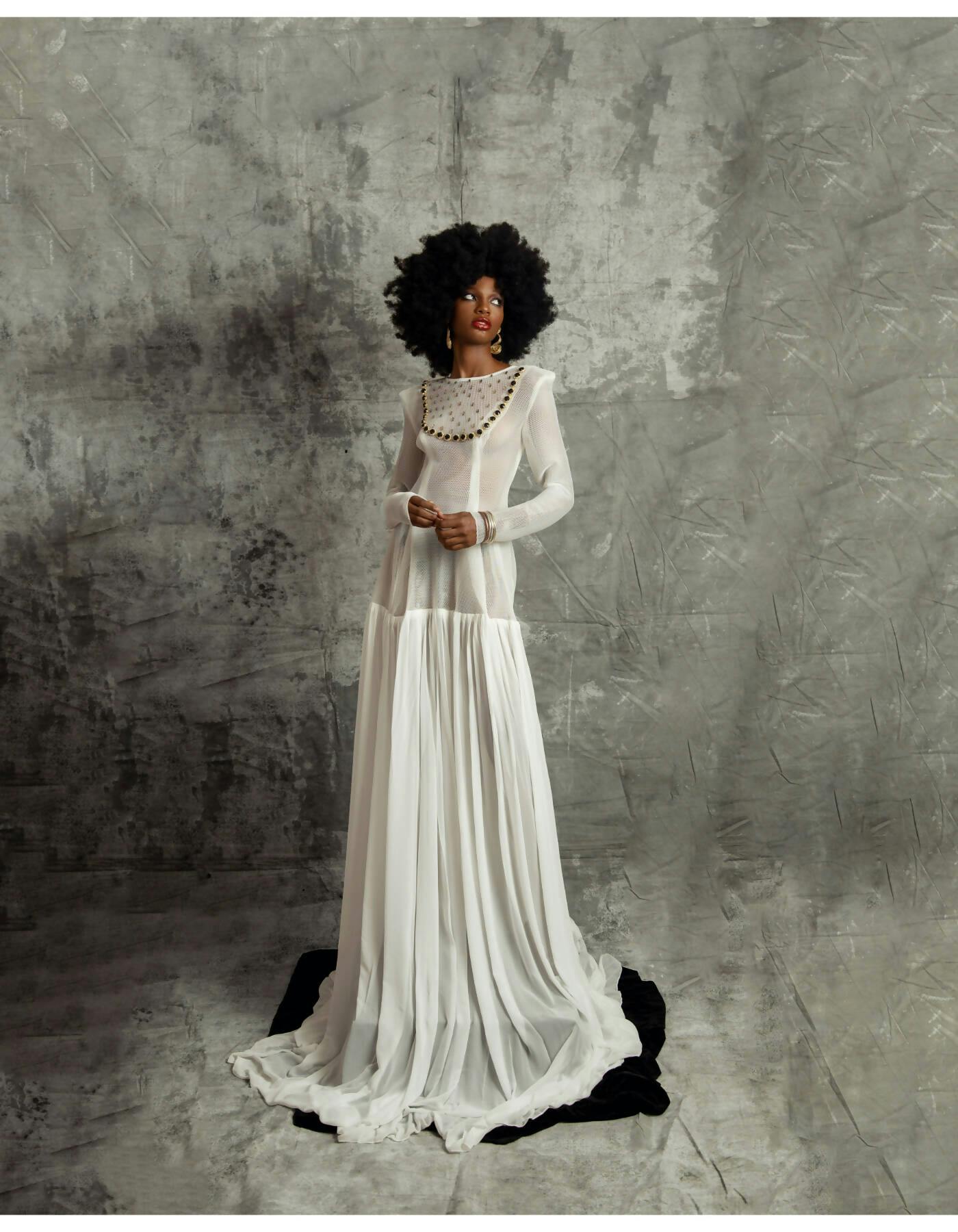 See Through Embellished Maxi Dress, a product by Joseph Ejiro