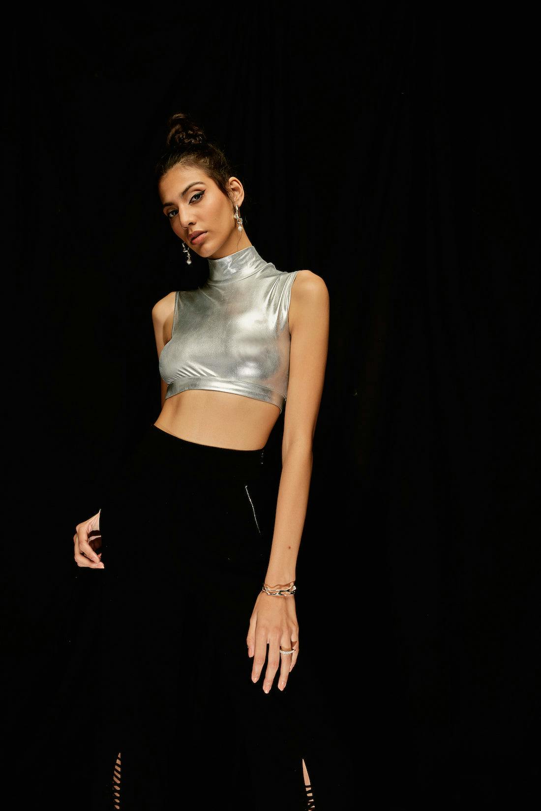 Metallic Crop Top, a product by Pocketful Of Cherrie