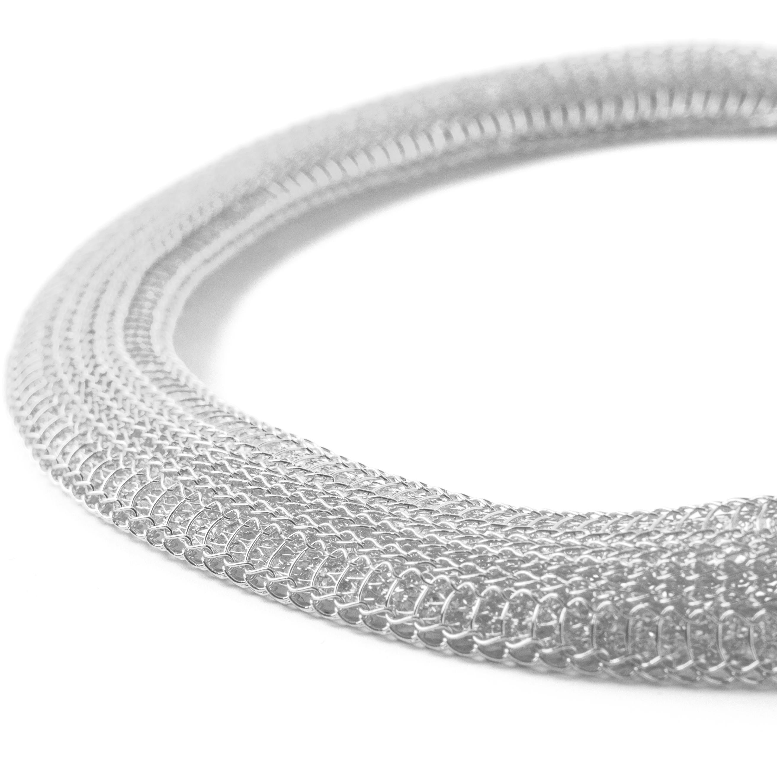 Thumbnail preview #1 for TIME TO SHINE COLLAR SILVER TONE 