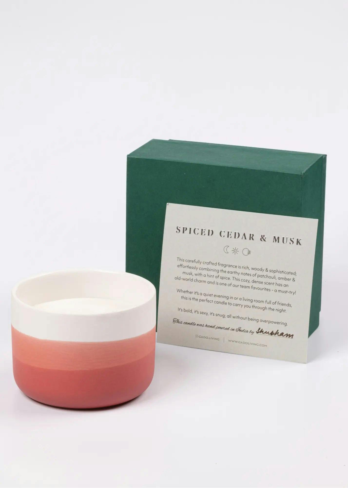 Naira Candle - Spiced Cedar & Musk, a product by Gado Living