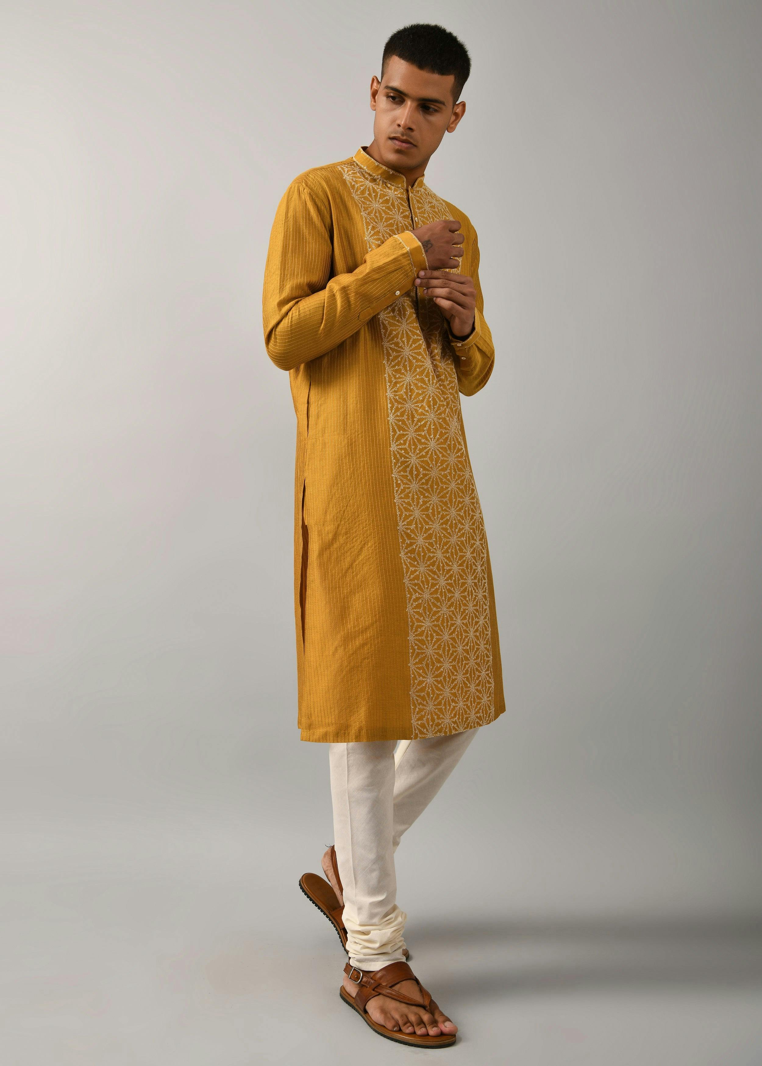 Dhruvtara Hand Embroidered Kurta Set, a product by Country Made