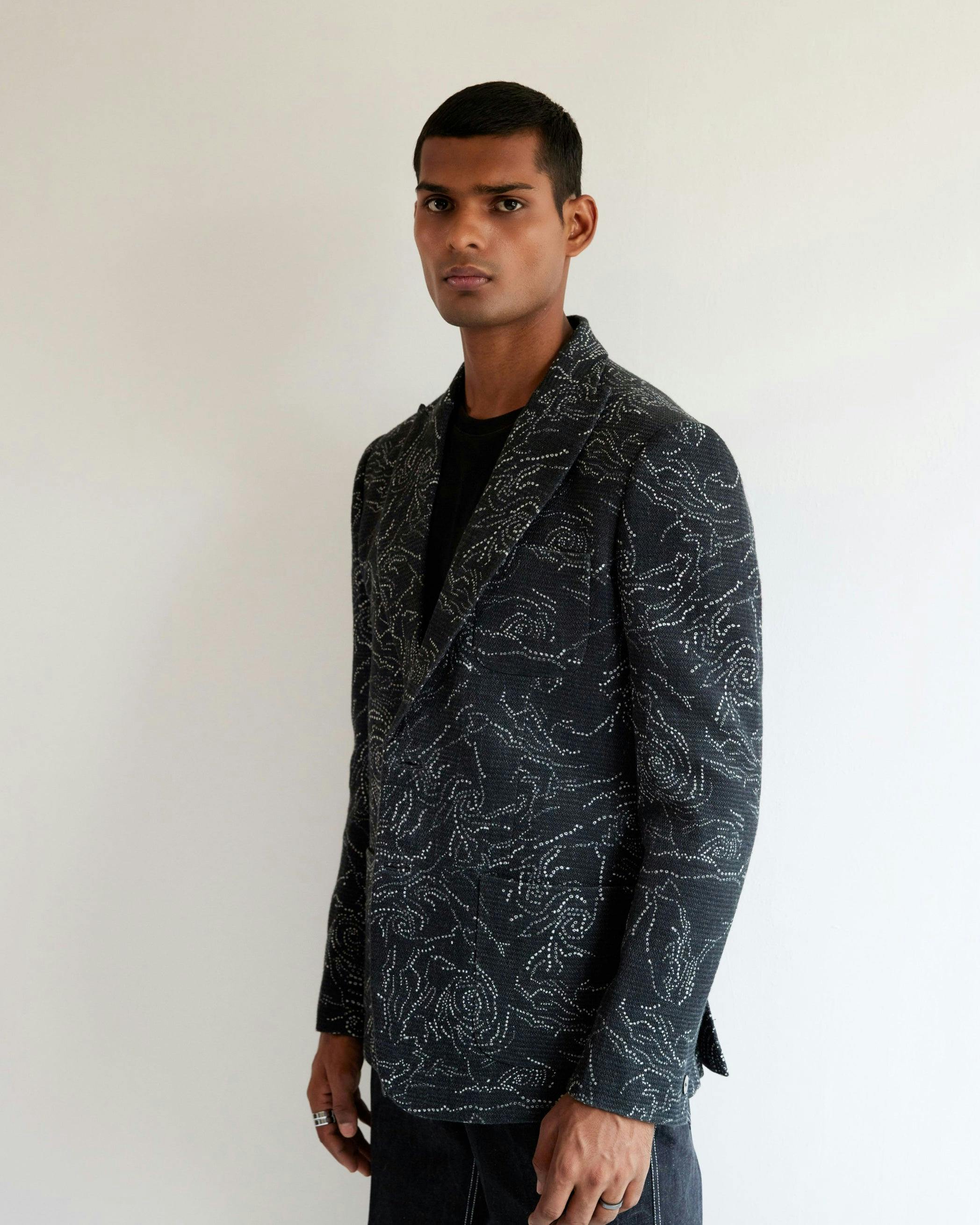 Black Hole Printed Blazer, a product by Country Made