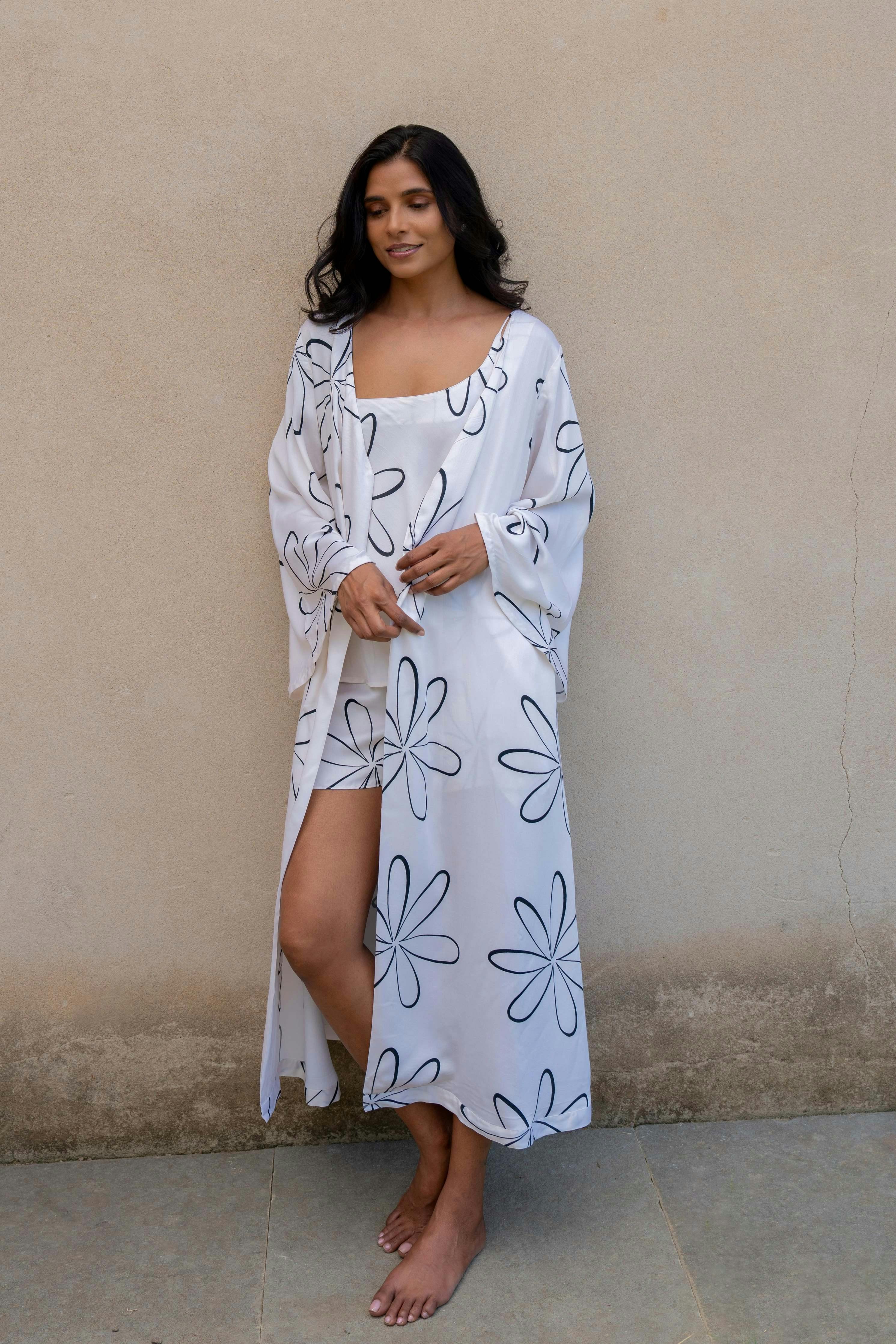 Bloom Printed Camisole & Robe Set, a product by Sleeplove