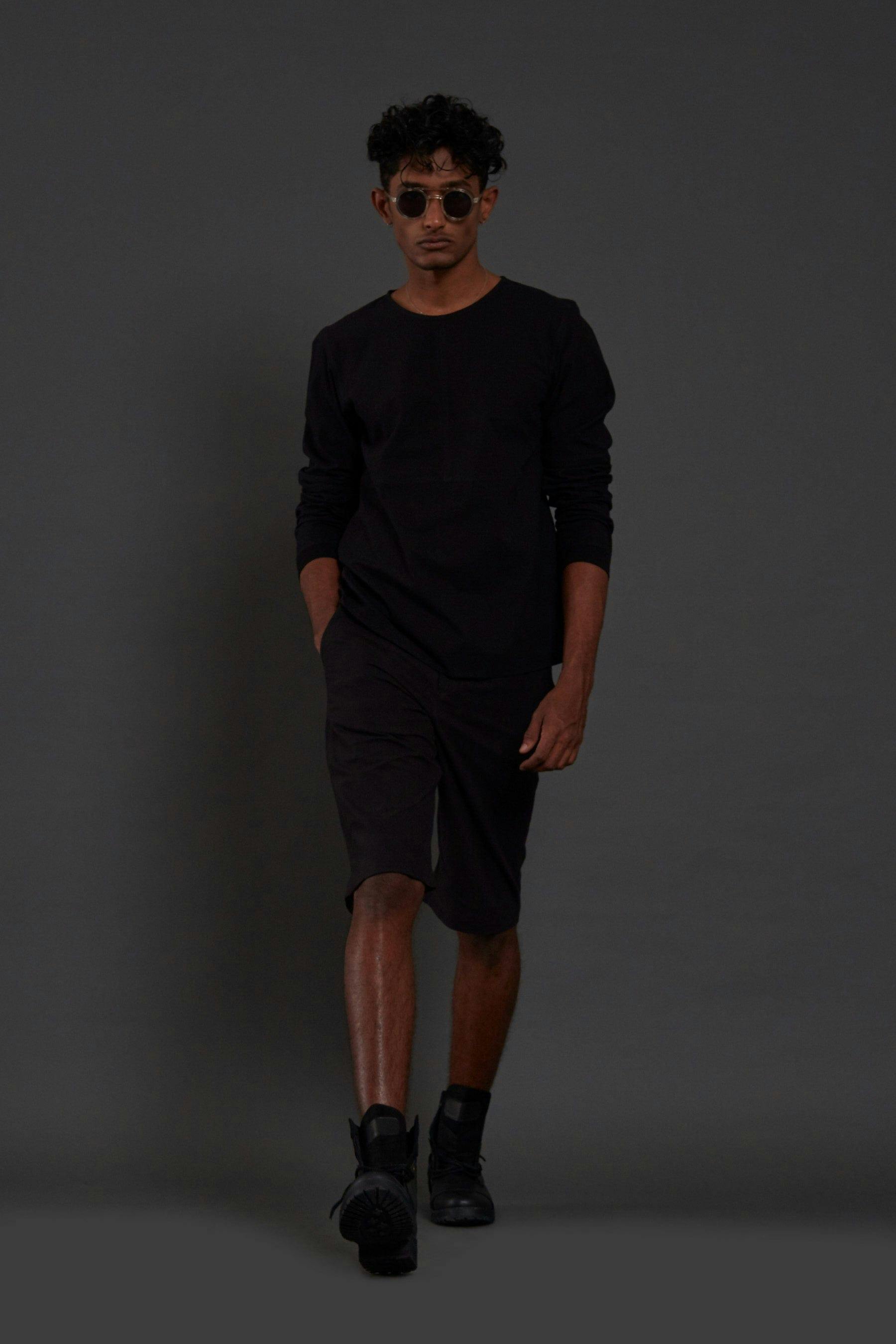 Raasta Black Shorts, a product by Style Mati