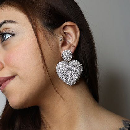Babette Heart Earrings, a product by Label Pooja Rohra