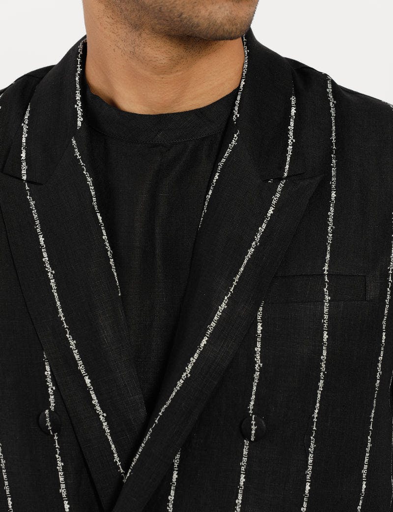 Additional image of MADRAS BLAZER - BLACK, a product by Son of a Noble