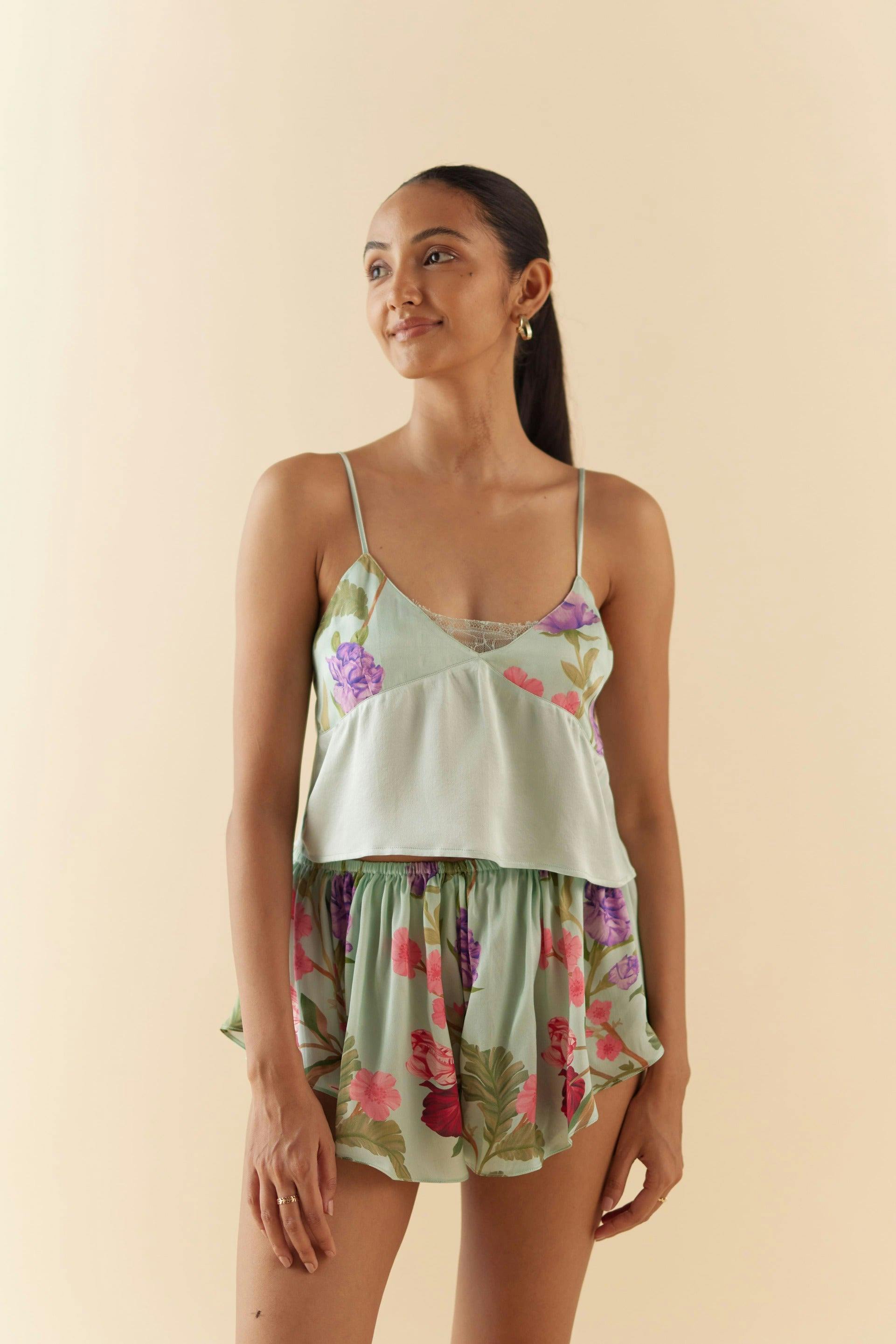 Celeste Floral Dream Cropped Camisole, a product by Sleeplove