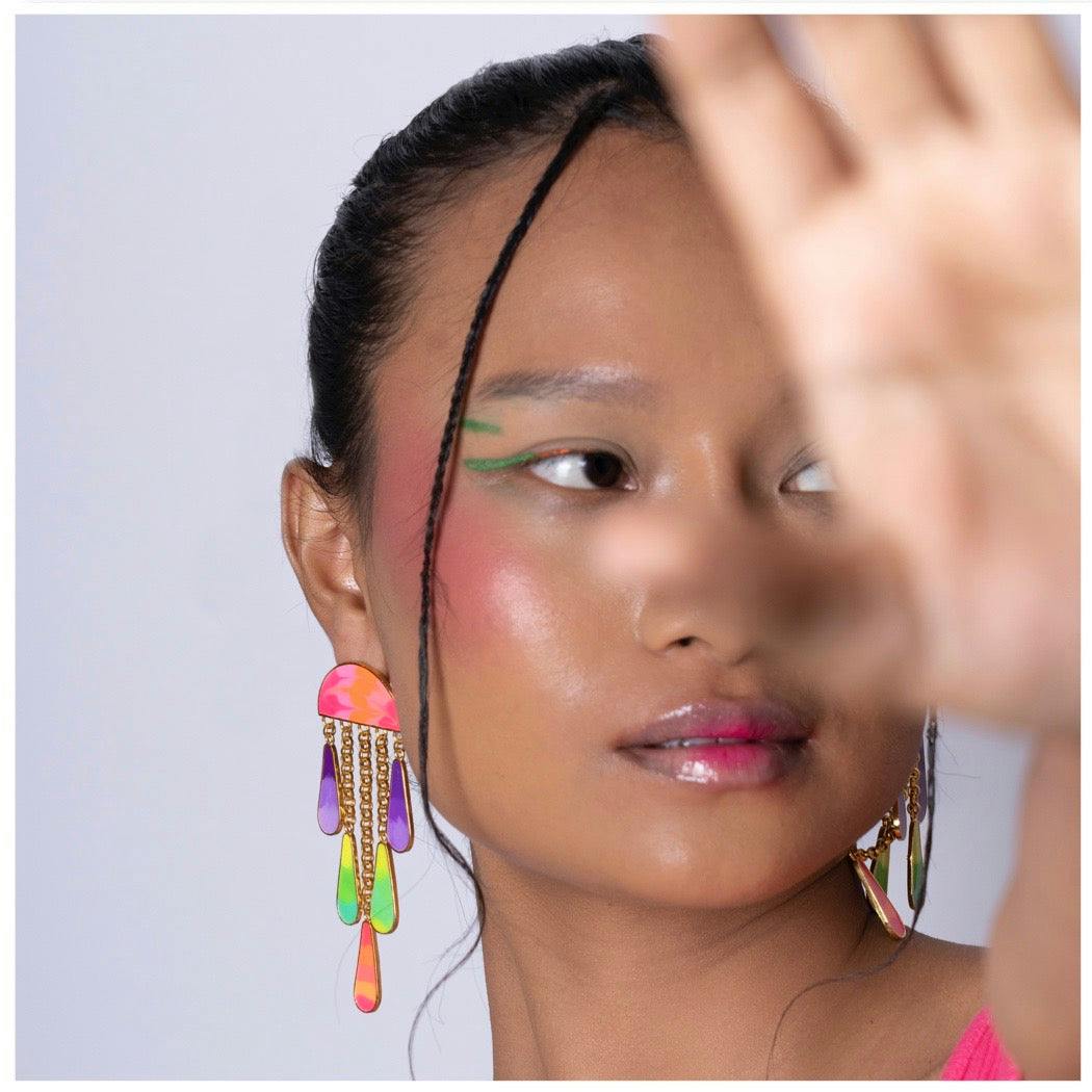 Drops of Rainbow earrings, a product by Aditi Bhatt