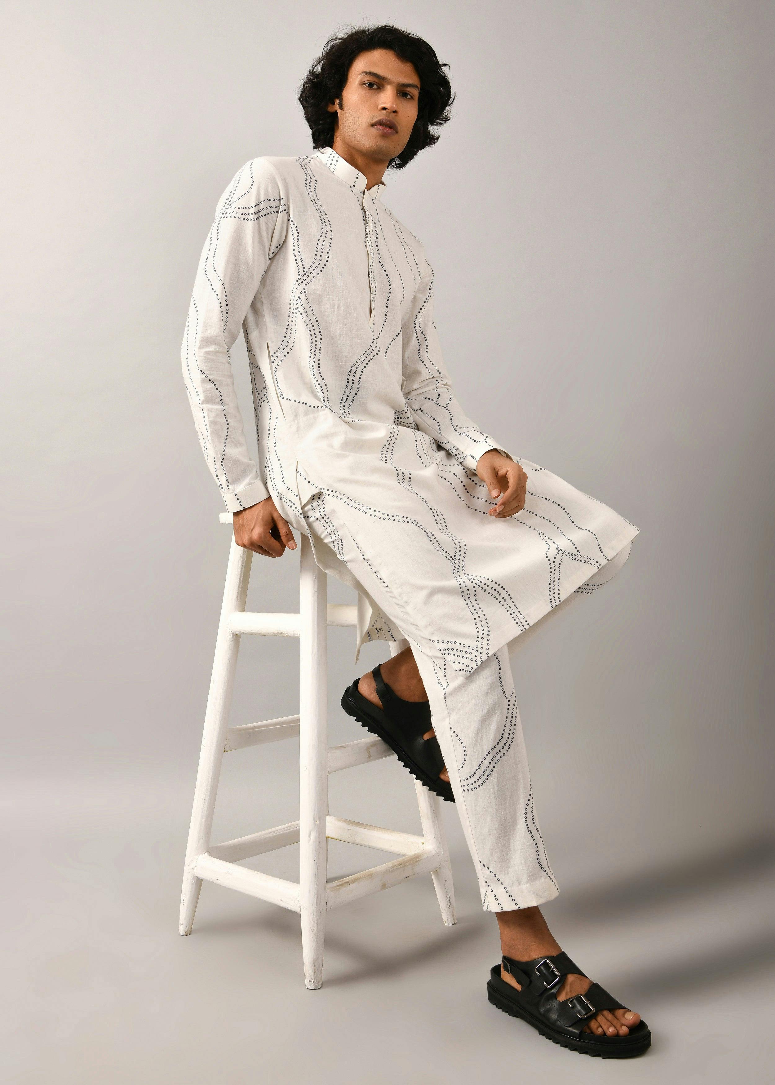 Constellation Lounge Printed Kurta Set, a product by Country Made