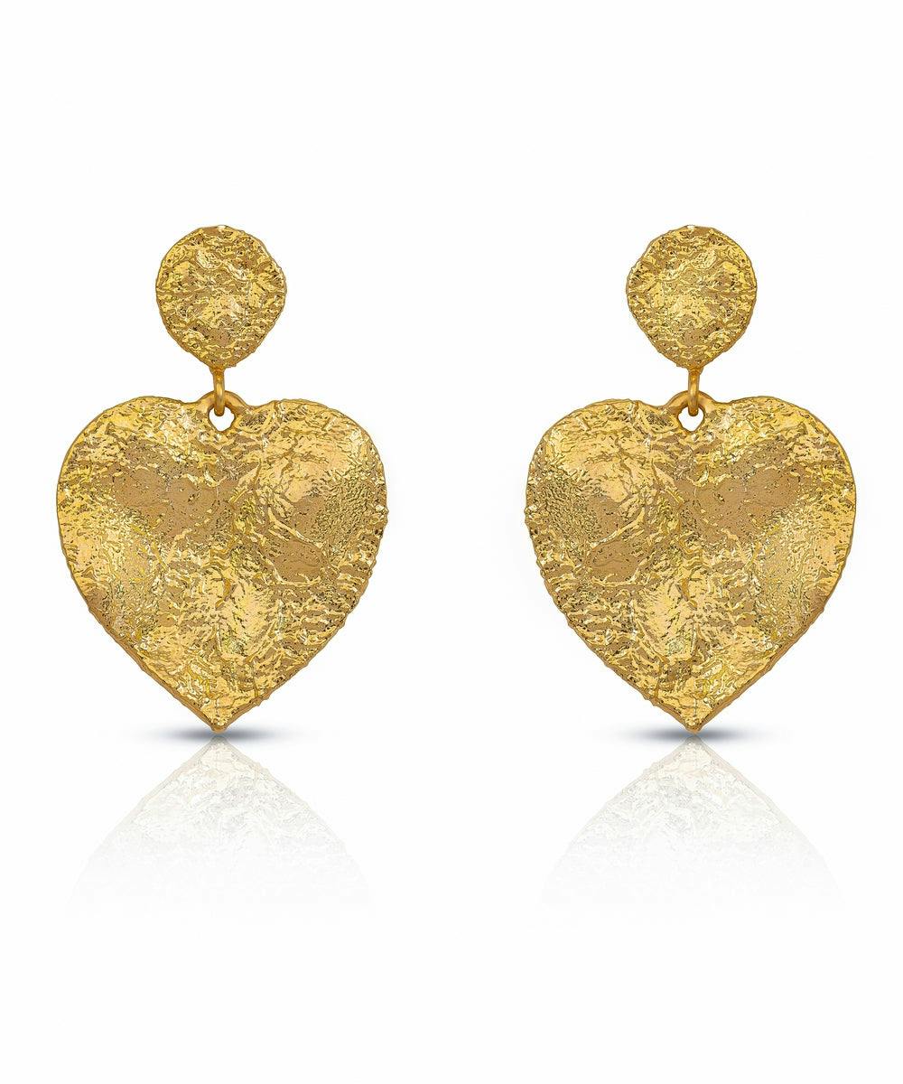 Mini Crushed Heart Earrings, a product by MNSH
