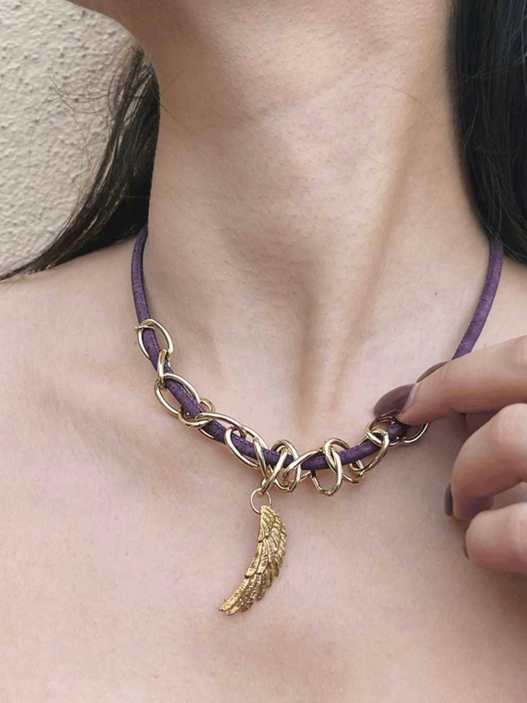 Astral Cork Necklace in Purple, a product by FOReT®