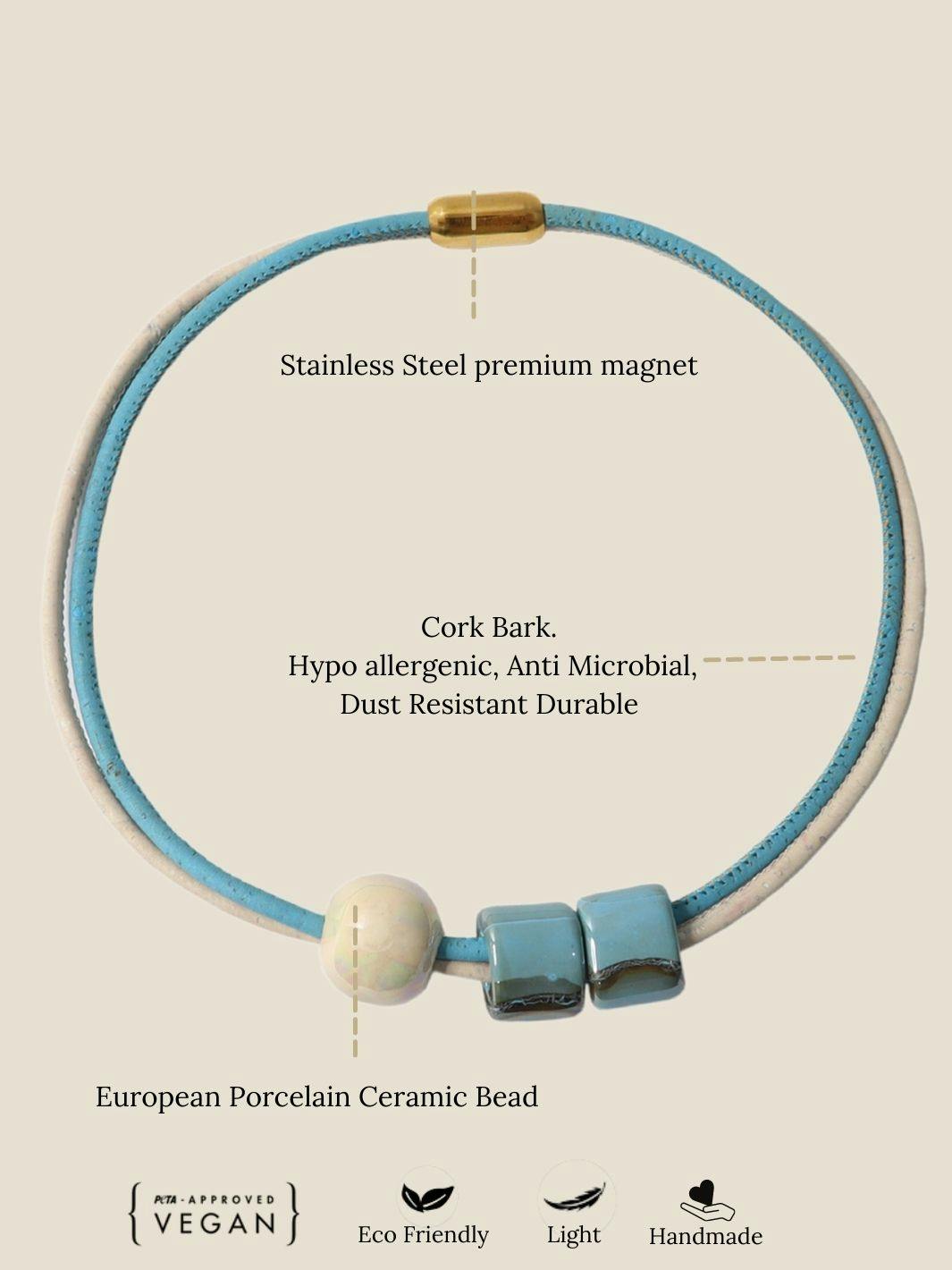 Thumbnail preview #1 for Peace and Skies Necklace in Cork