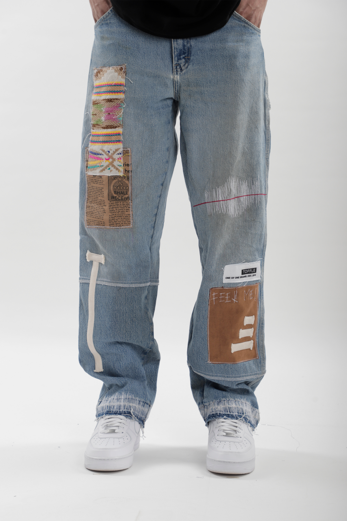 Earthtone Blue Denim Jeans, a product by TOFFLE