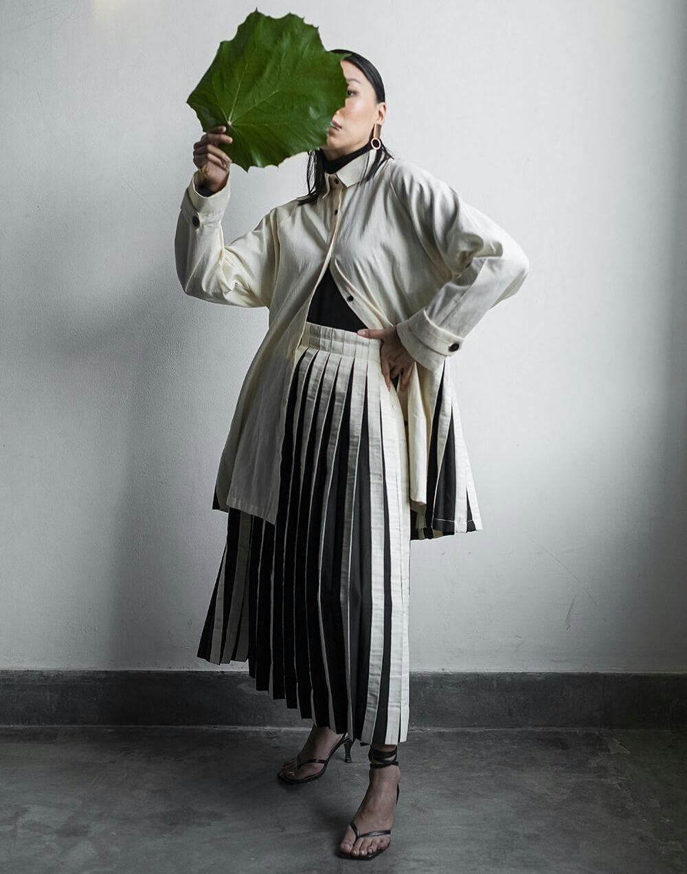 Organic Cotton Pleated Coordinate Set, a product by Corpora Studio