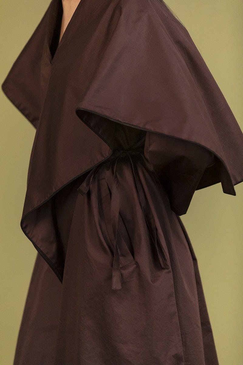 Thumbnail preview #2 for Brown Cape Dress