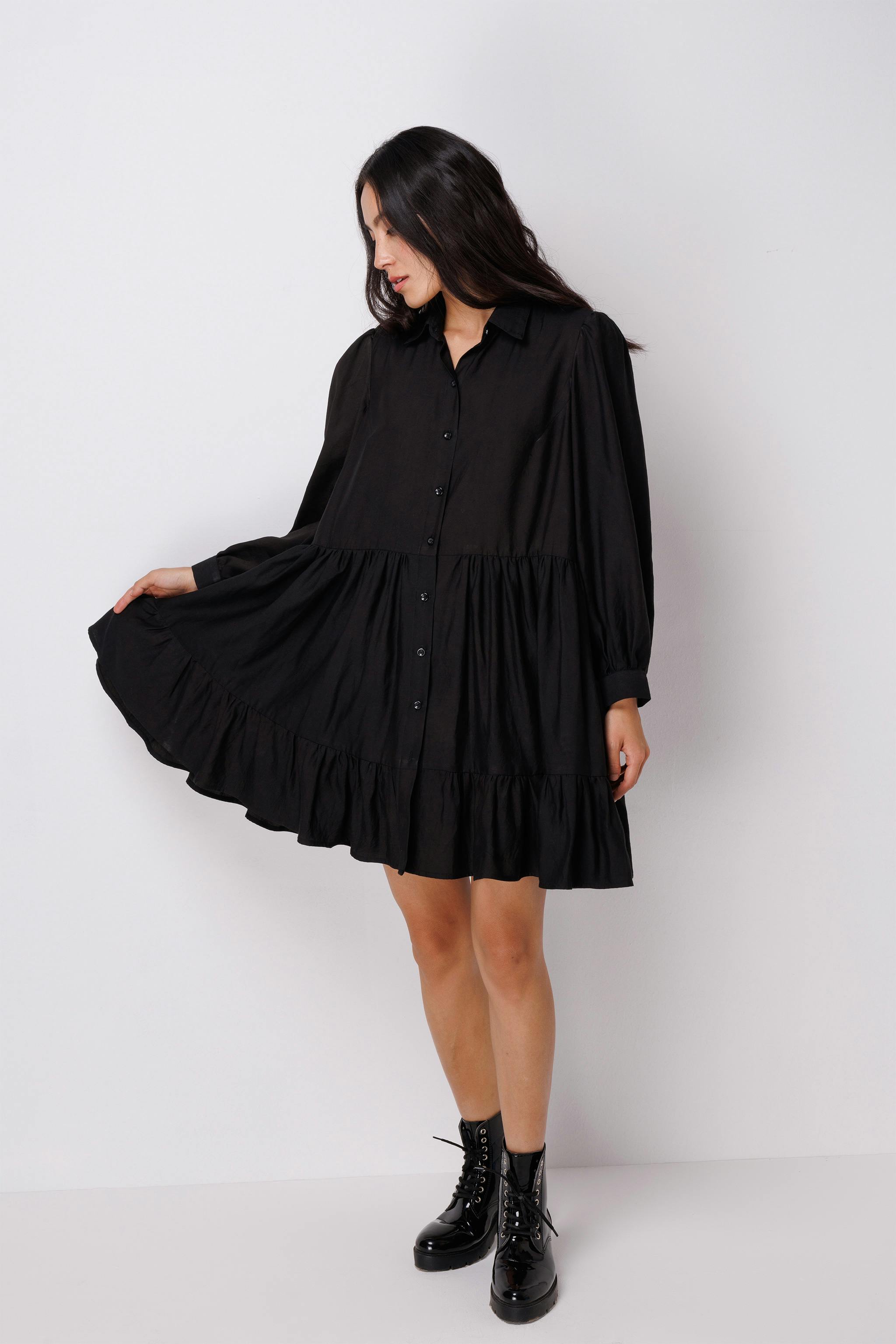 Primary image of Black Frill Dress, a product by House of Sangai