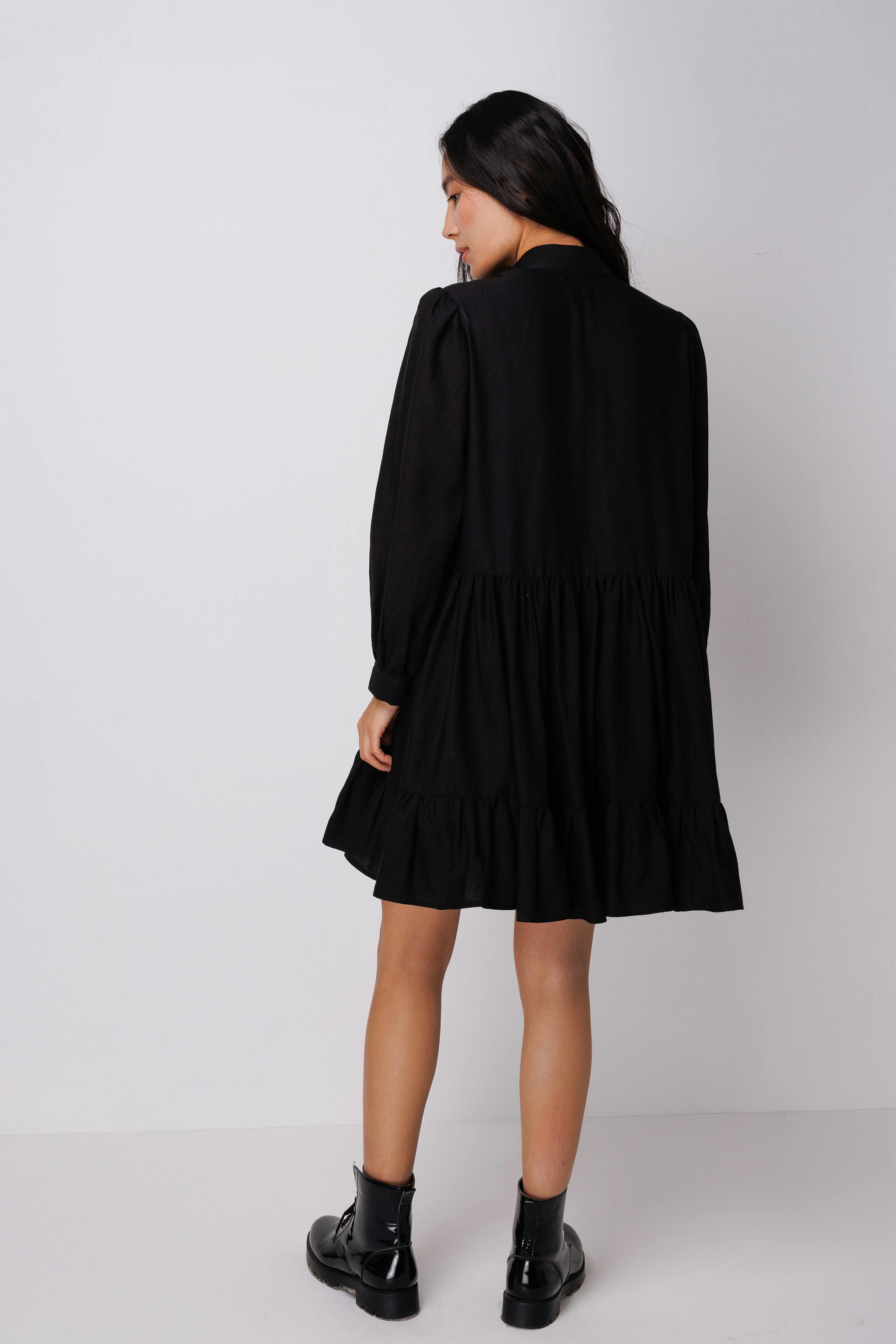 Additional image of Black Frill Dress, a product by House of Sangai