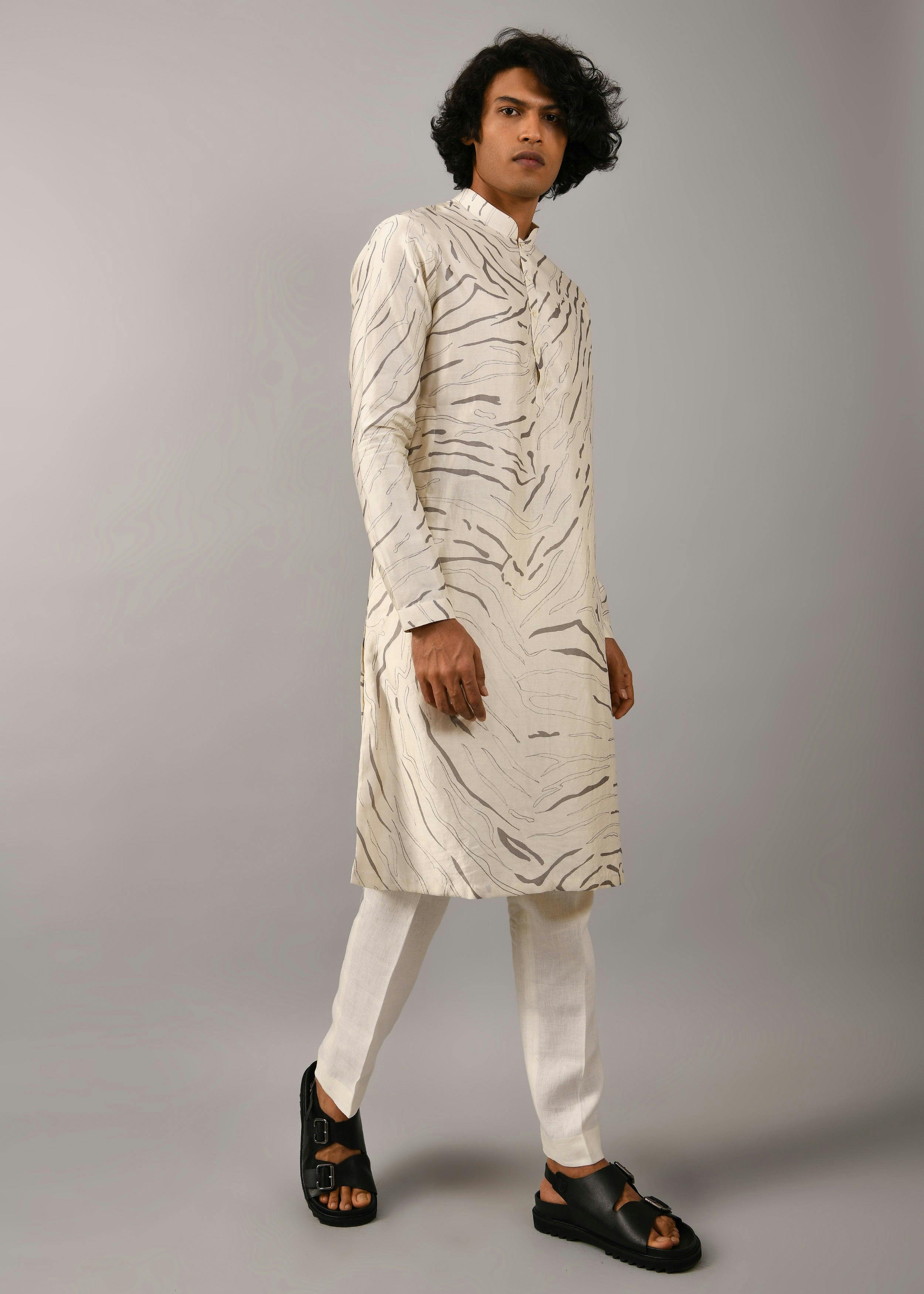 Ivory Terrain Maize Kurta, a product by Country Made