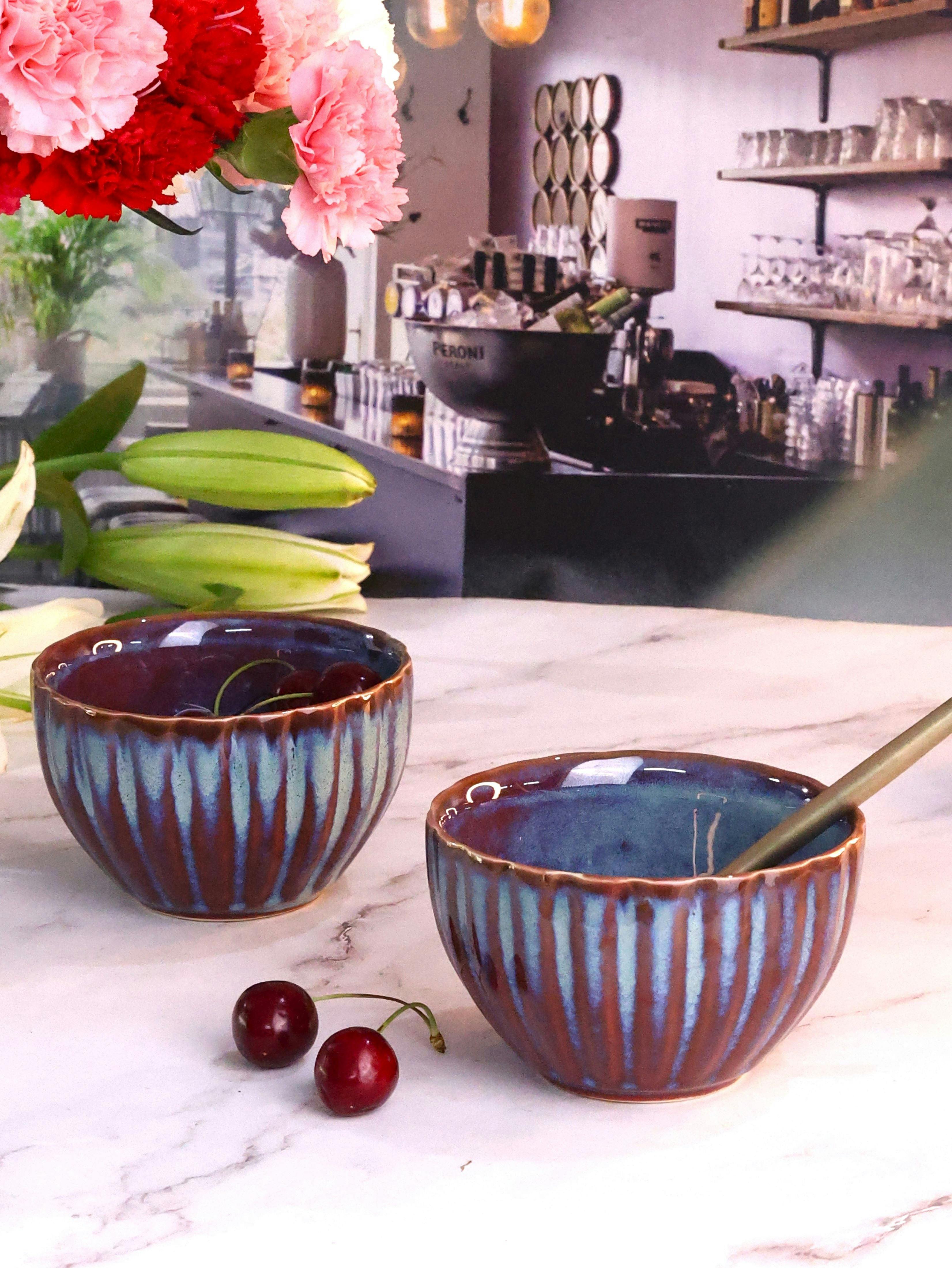 Bali Fluted Dessert Bowl, a product by Olive Home accent