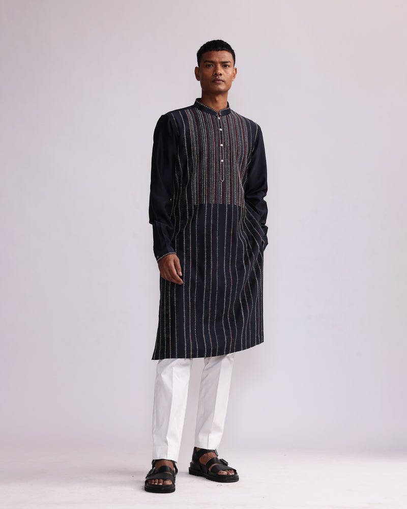 TERRA TRIBE HAND EMBROIDERED KURTA SET, a product by Country Made