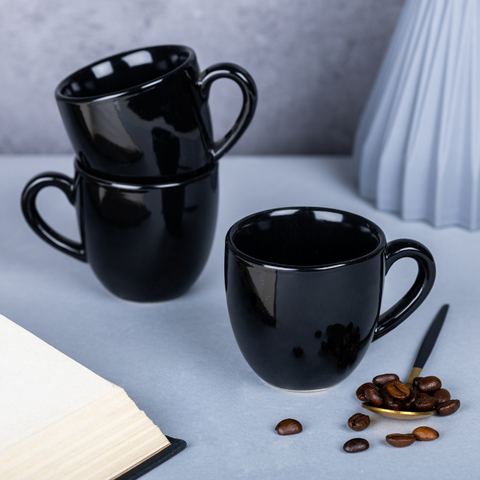 Black Color Ceramic Espresso Coffee Cup, a product by The Golden Theory