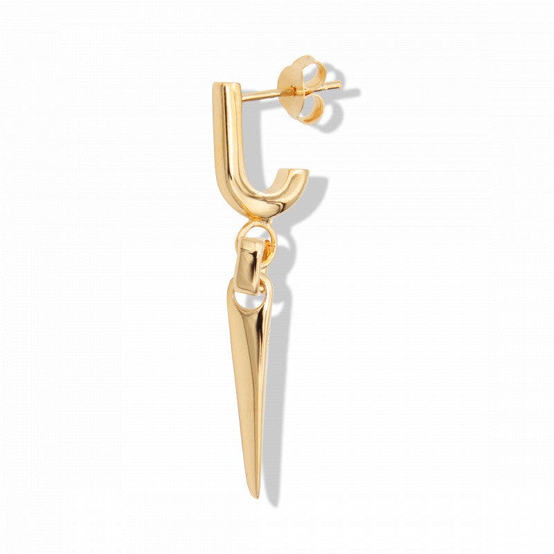 Suki Drop Pendant Earring Gold Plated, a product by By Majime 