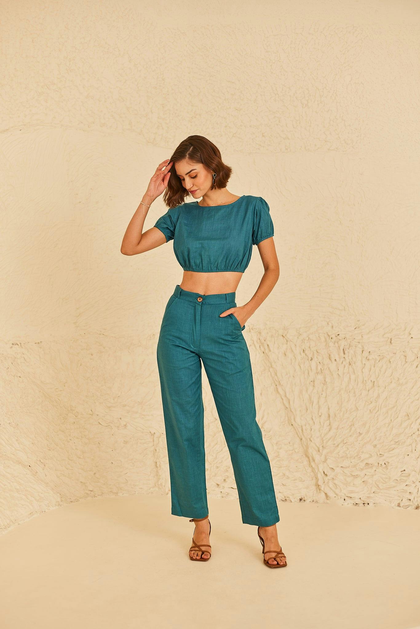 Tranquil Teal Co-ord Set, a product by Sage By Mala