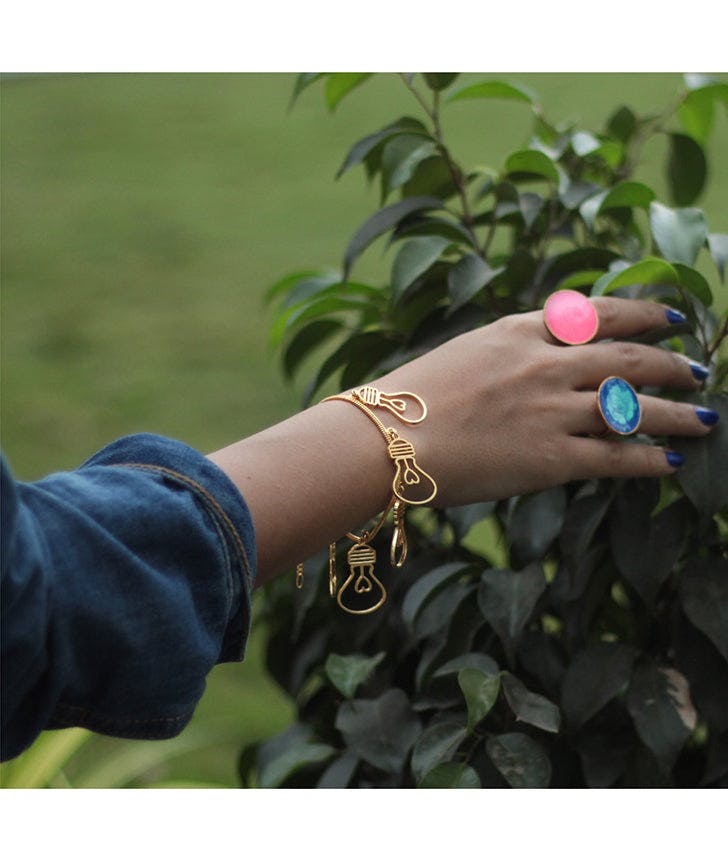Gold Bulb Bracelet, a product by Aditi Bhatt