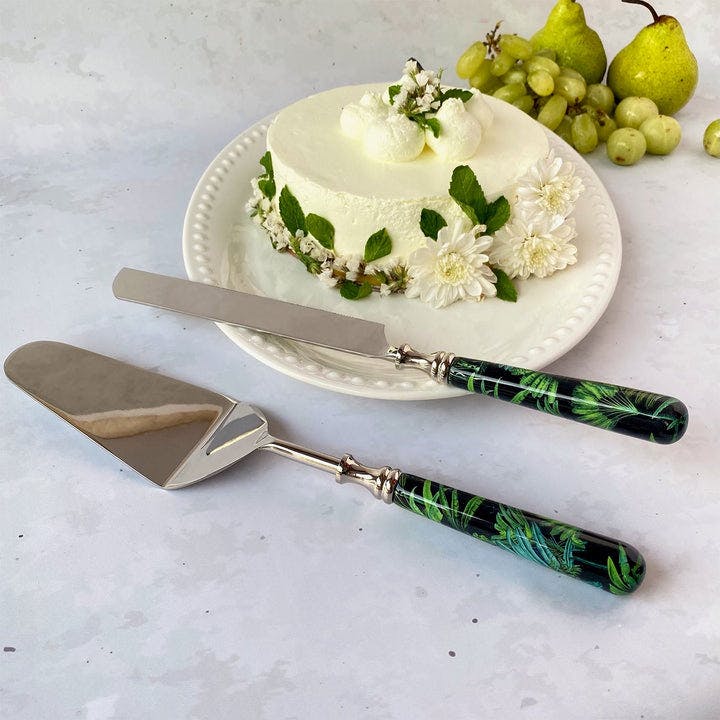 Cake Server & Knife Duo - Amazonia Night, a product by Faaya Gifting