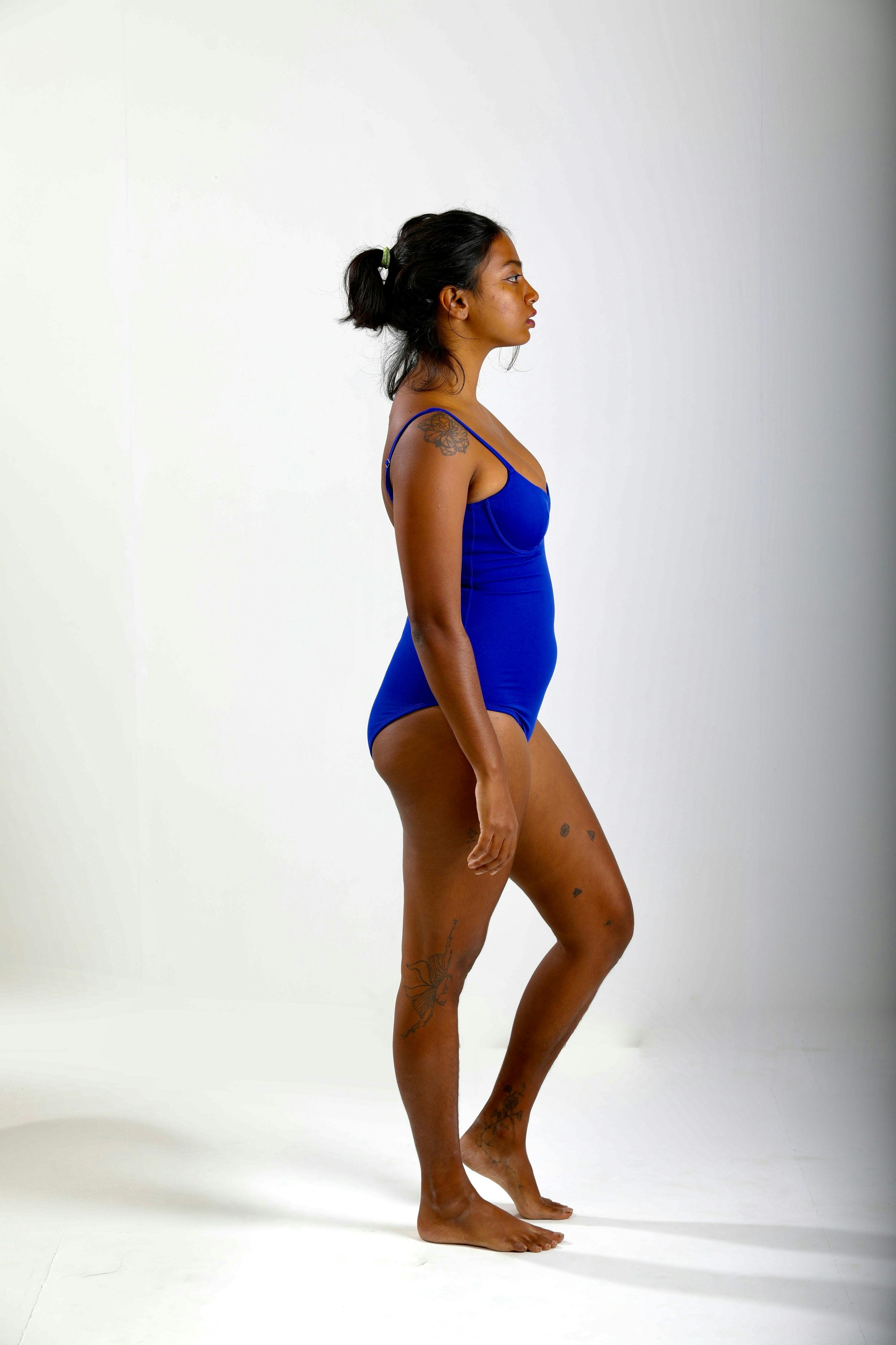 Thumbnail preview #2 for Underwired and Padded One Piece Swimsuit- Royal Blue