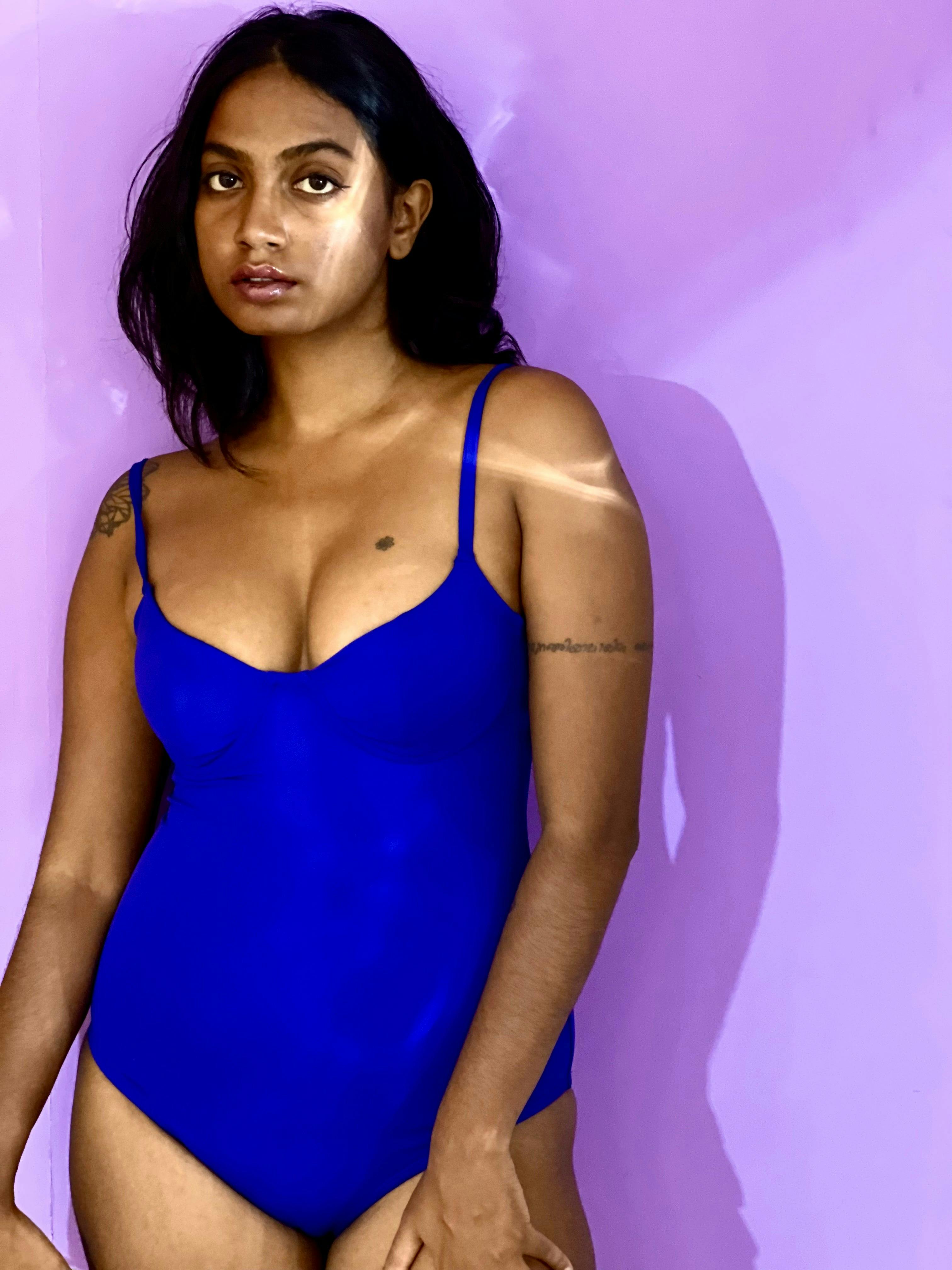 Thumbnail preview #0 for Underwired and Padded One Piece Swimsuit- Royal Blue