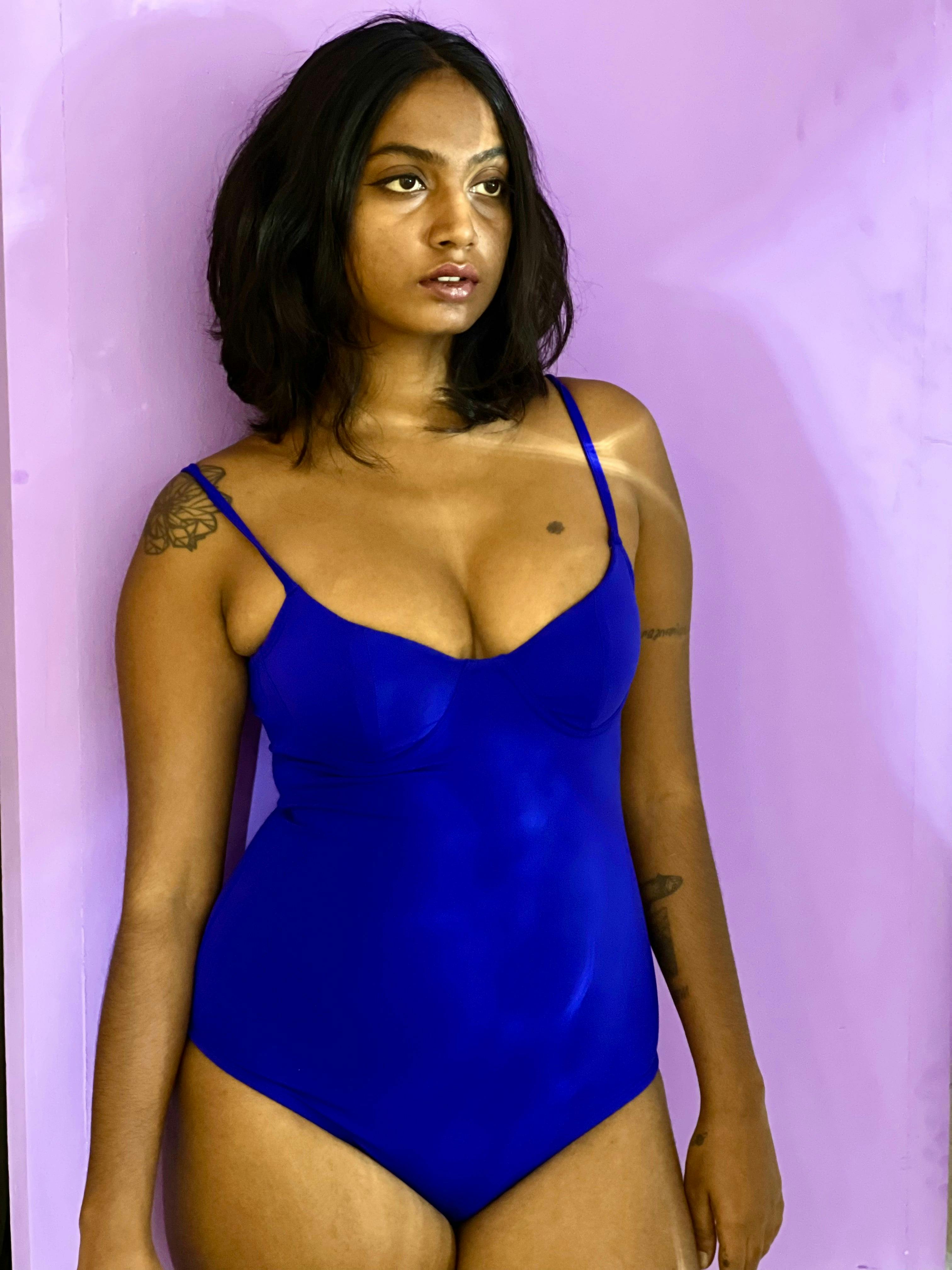 Thumbnail preview #1 for Underwired and Padded One Piece Swimsuit- Royal Blue